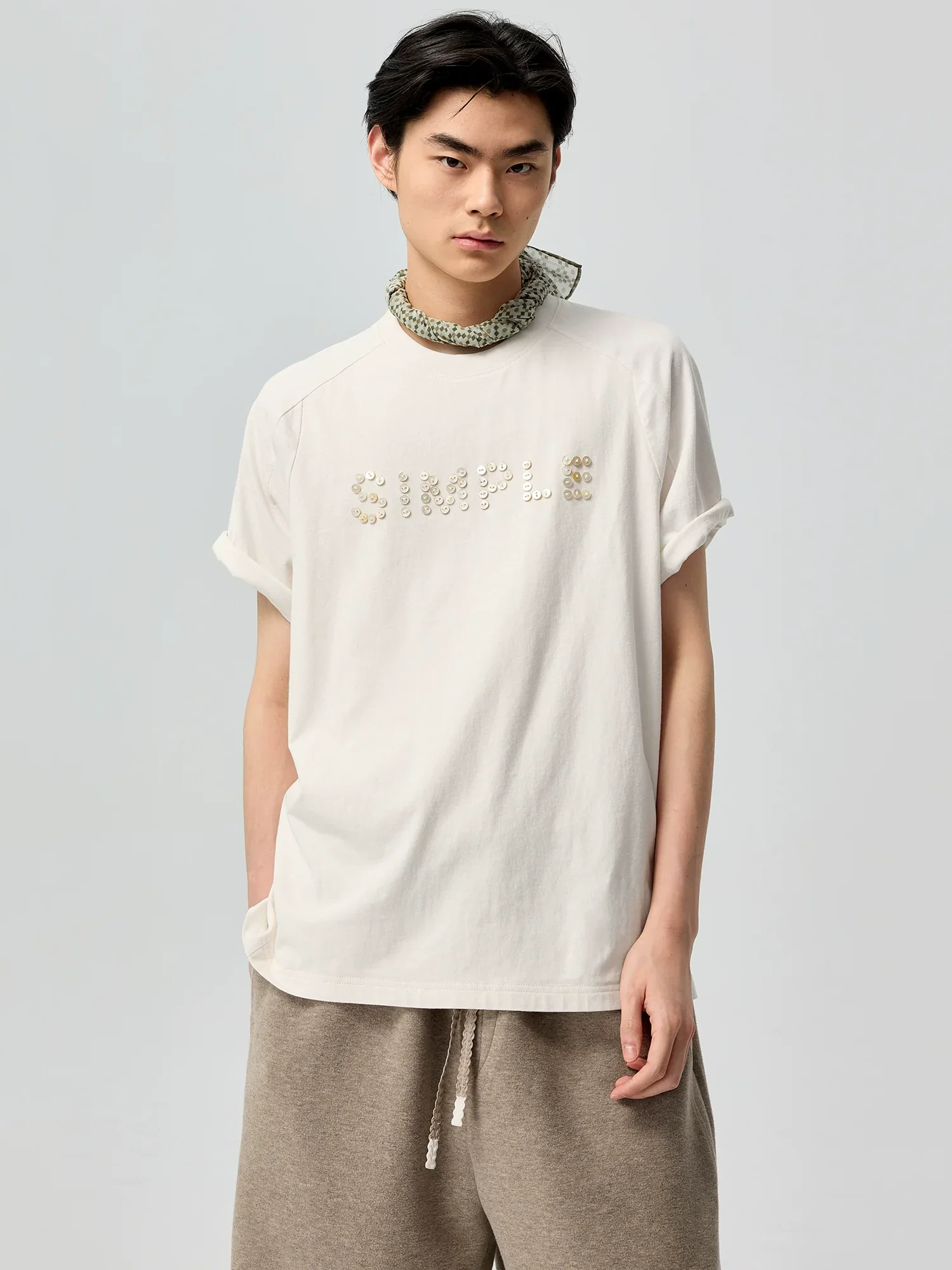 SIMPLE Button-Embellished T-shirt - Image 3