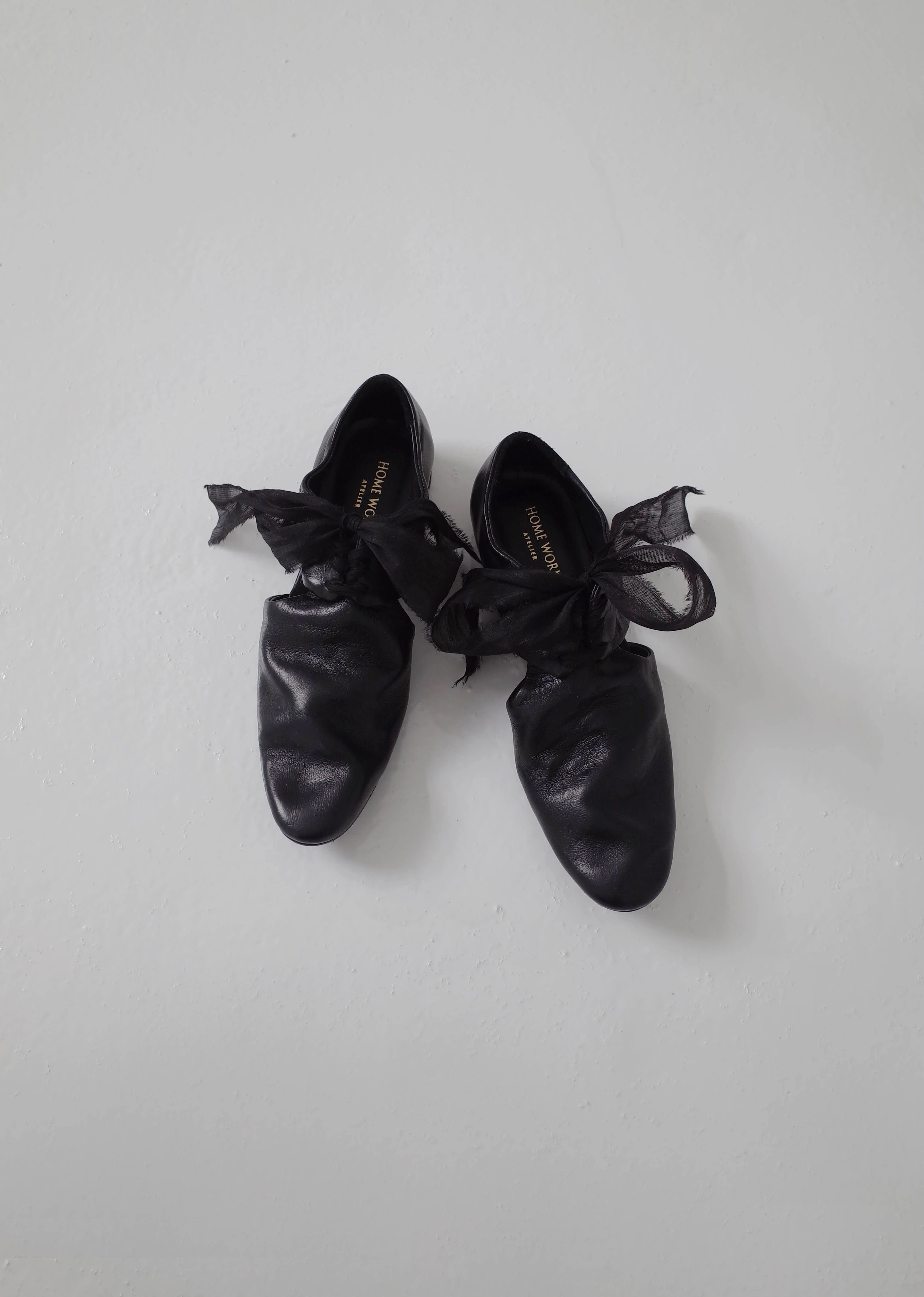 Simple Pleated Ribbon Shoes