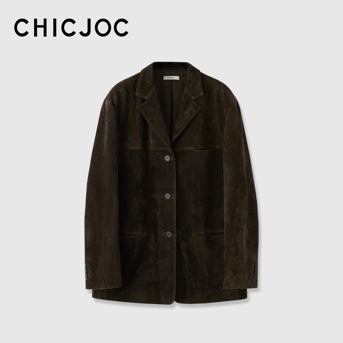 Single-Breasted Sheepskin Blazer - Image 6