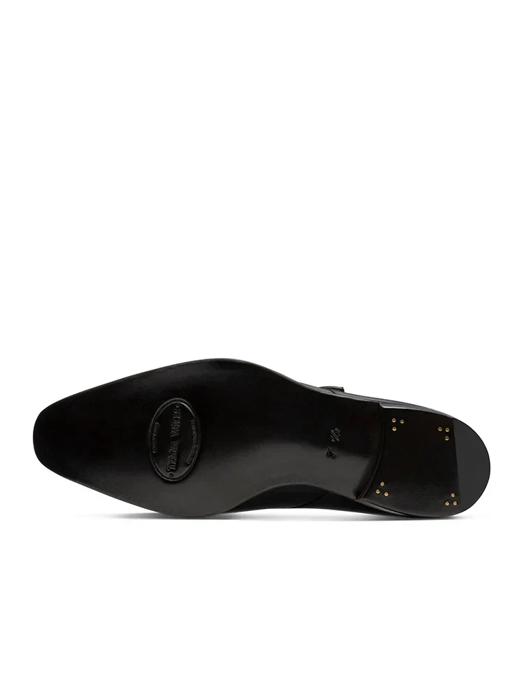 Single Monk Top-Grain Leather Dress Shoe - Image 4