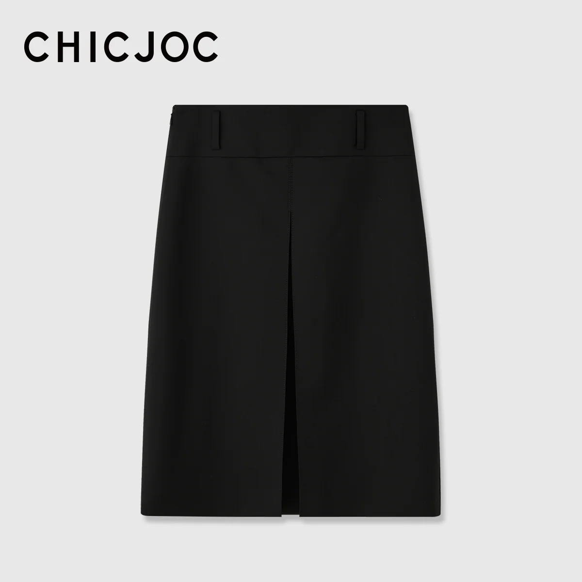 Single-Pleat Stretch Wool Midi Skirt - Image 7