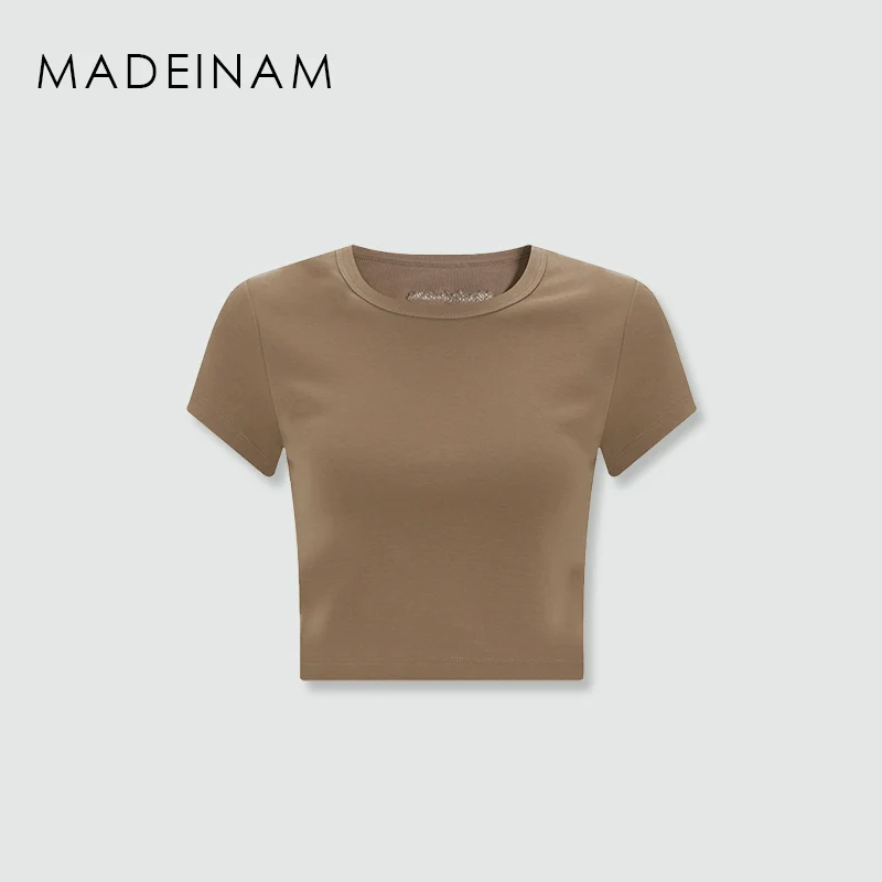 Skin-Friendly Stretch Cotton Crop T-Shirt - Image 11