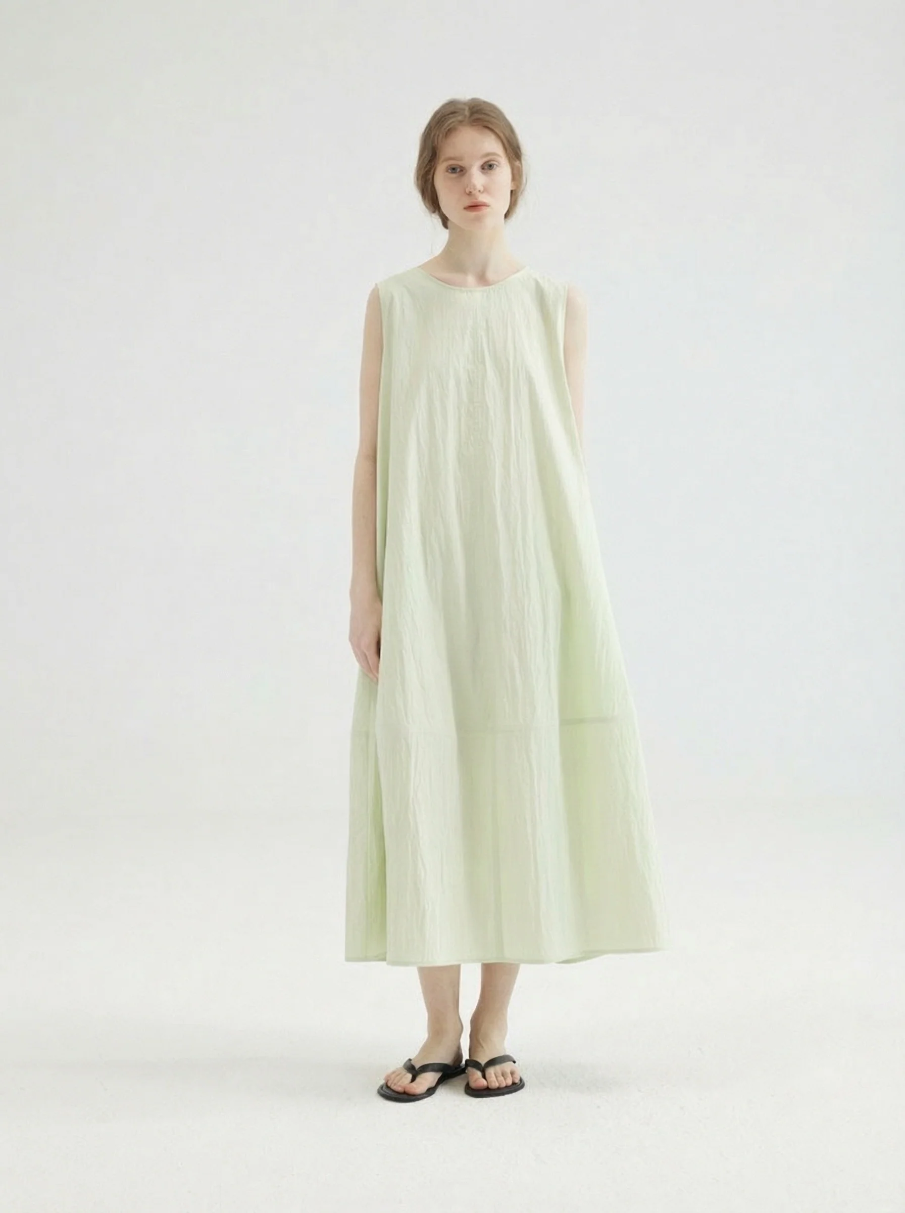 Sleeveless Panel Midi Dress