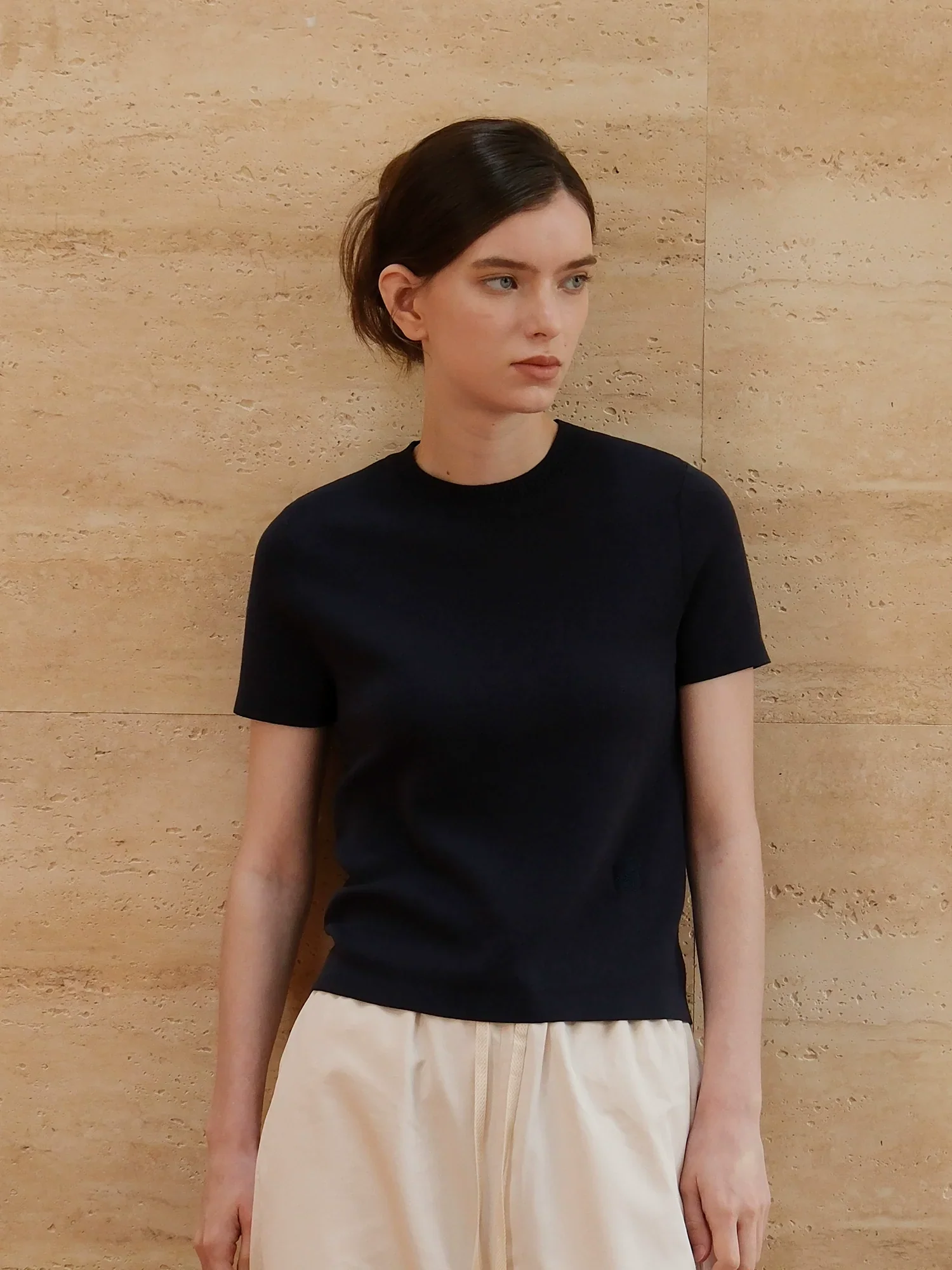 Slim Crewneck Knit Top - Image 5