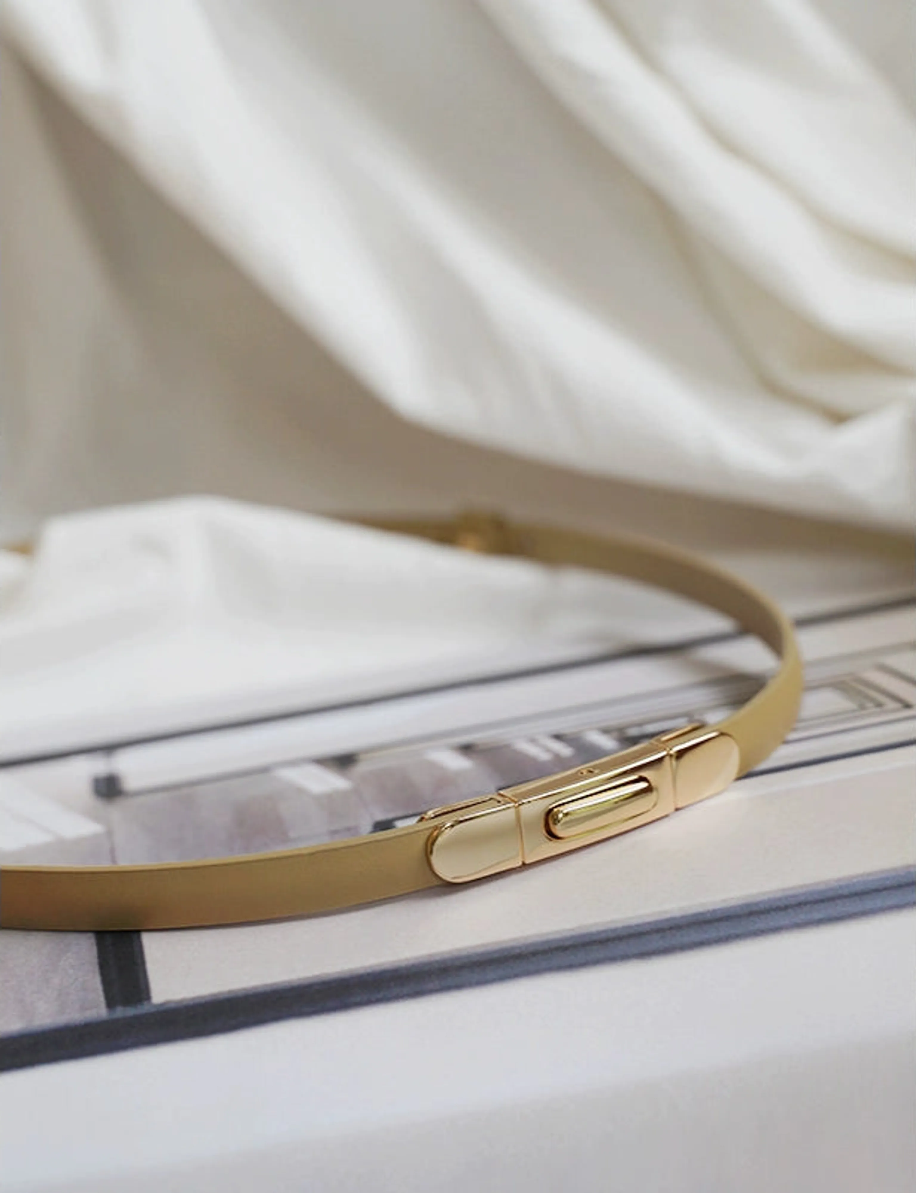 Slim Leather Waist Belt - Image 7
