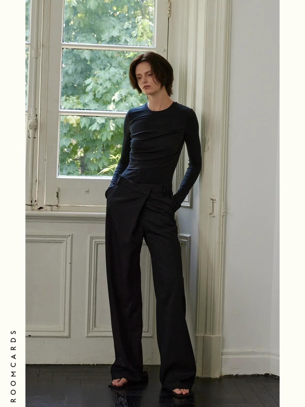 Slim Pleated Warm Top