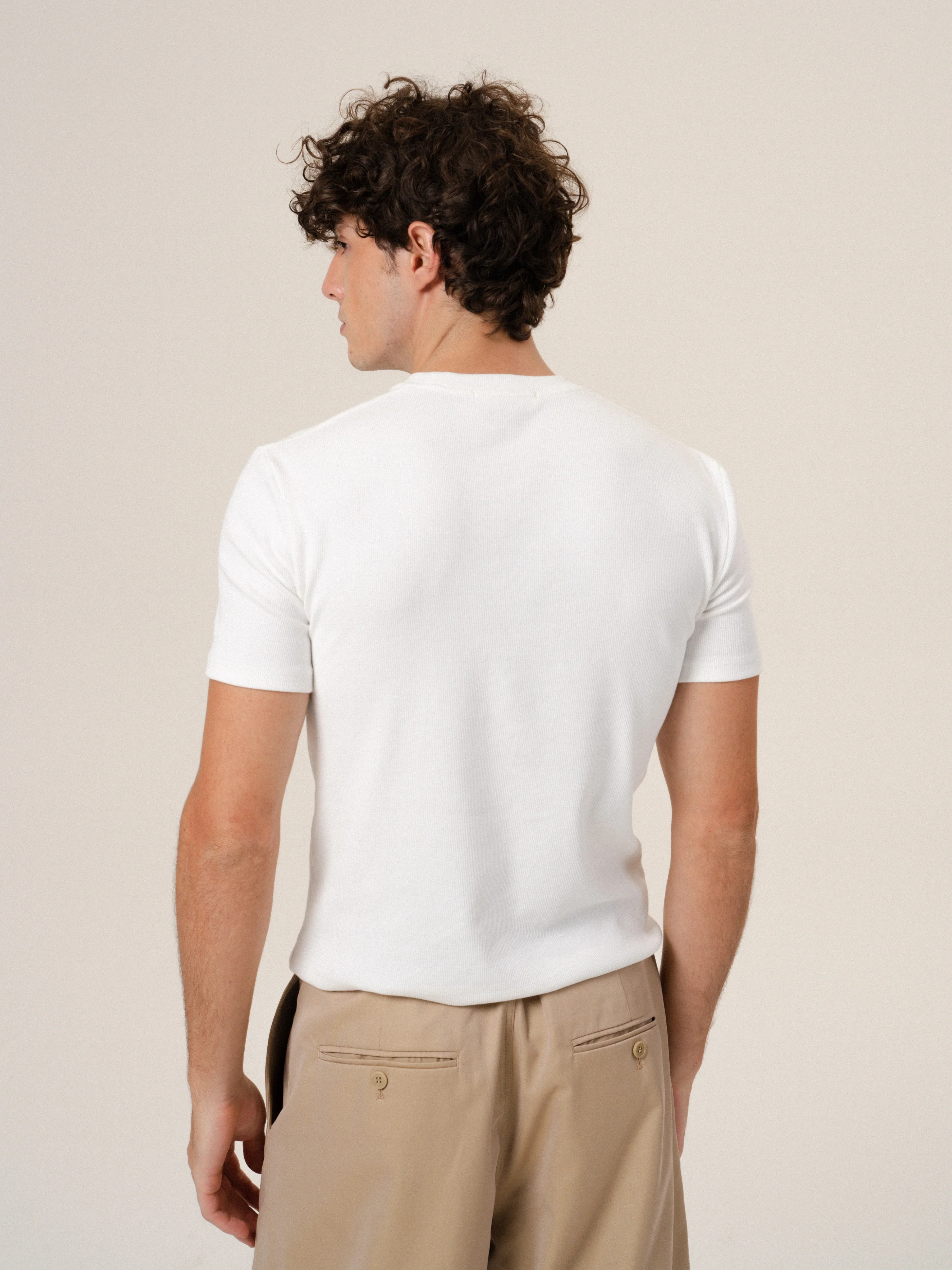 Slim Ribbed Crewneck T-Shirt - Image 5