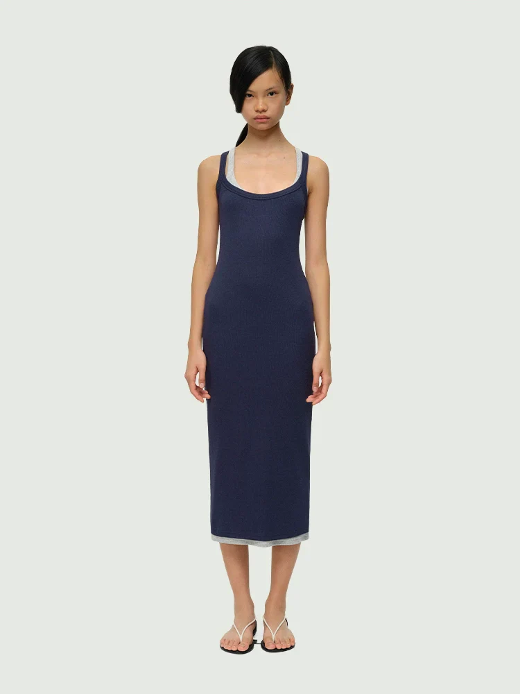 Slim Ribbed Sling Dress
