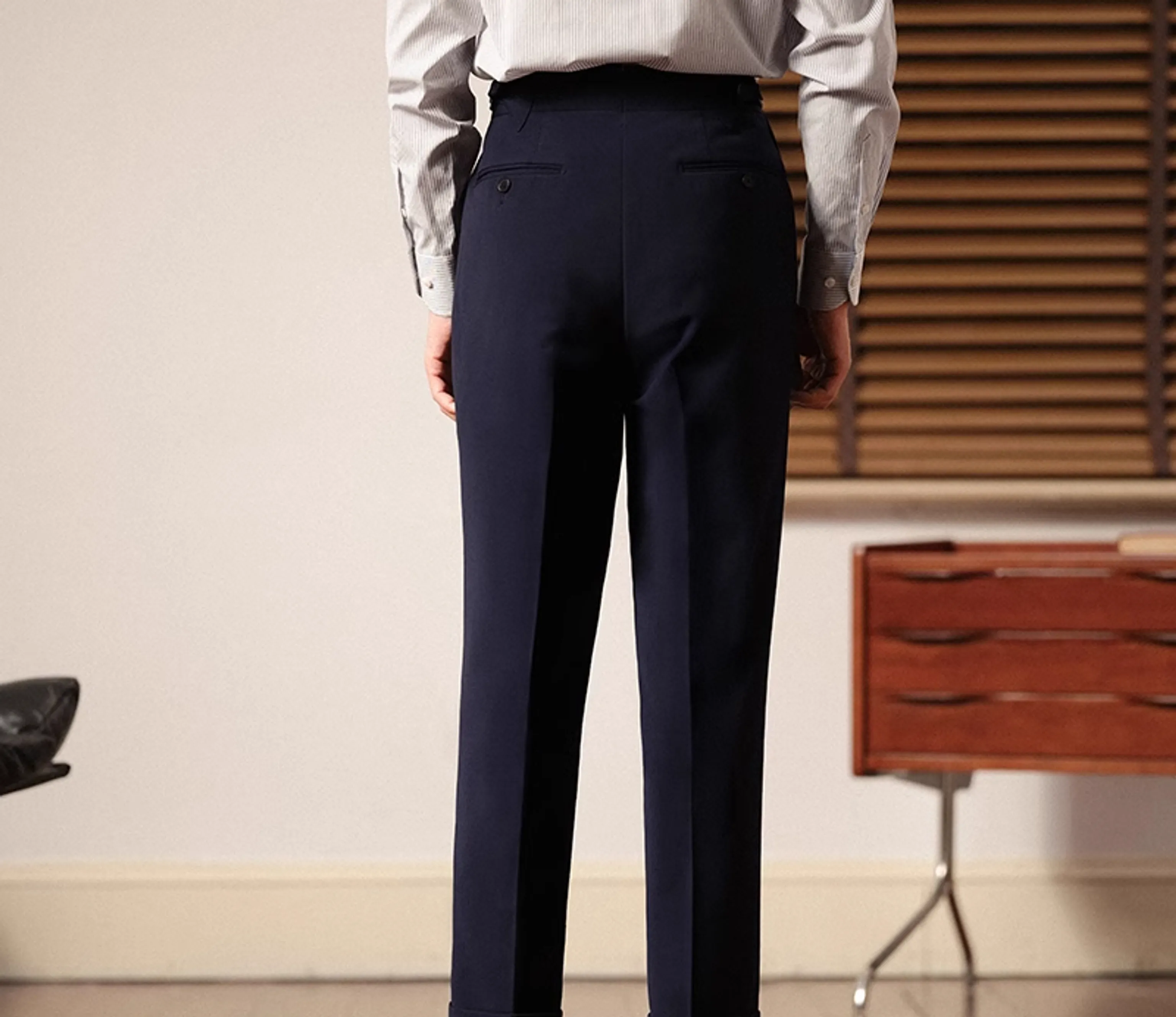 Slim Straight Pleated Trousers - Image 9