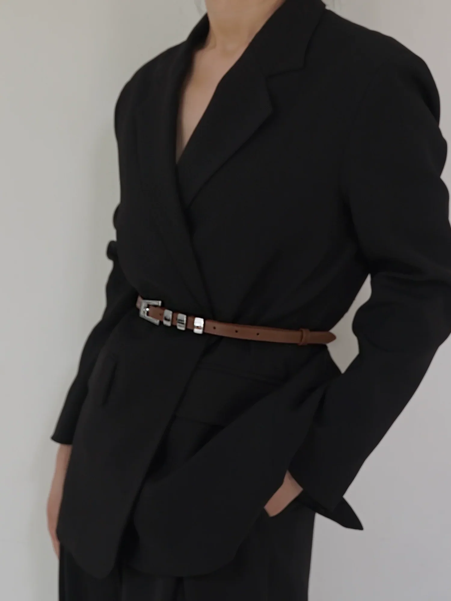 Slim Top-Grain Leather Belt - Image 3