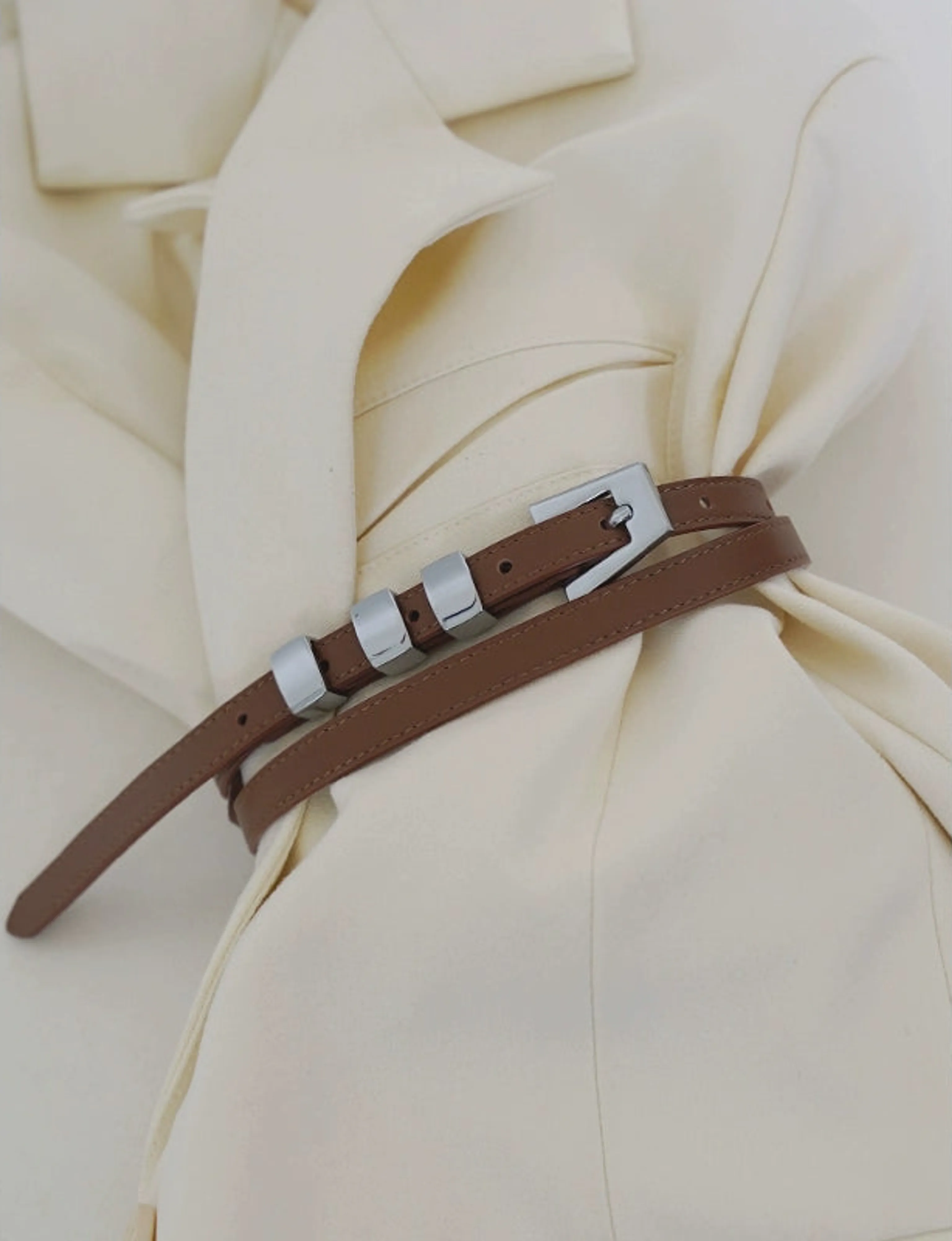 Slim Top-Grain Leather Belt - Image 6