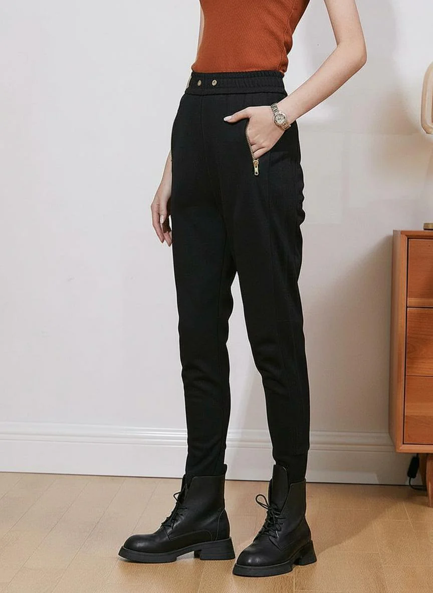 Slimming Cotton Tapered Pants - Image 2
