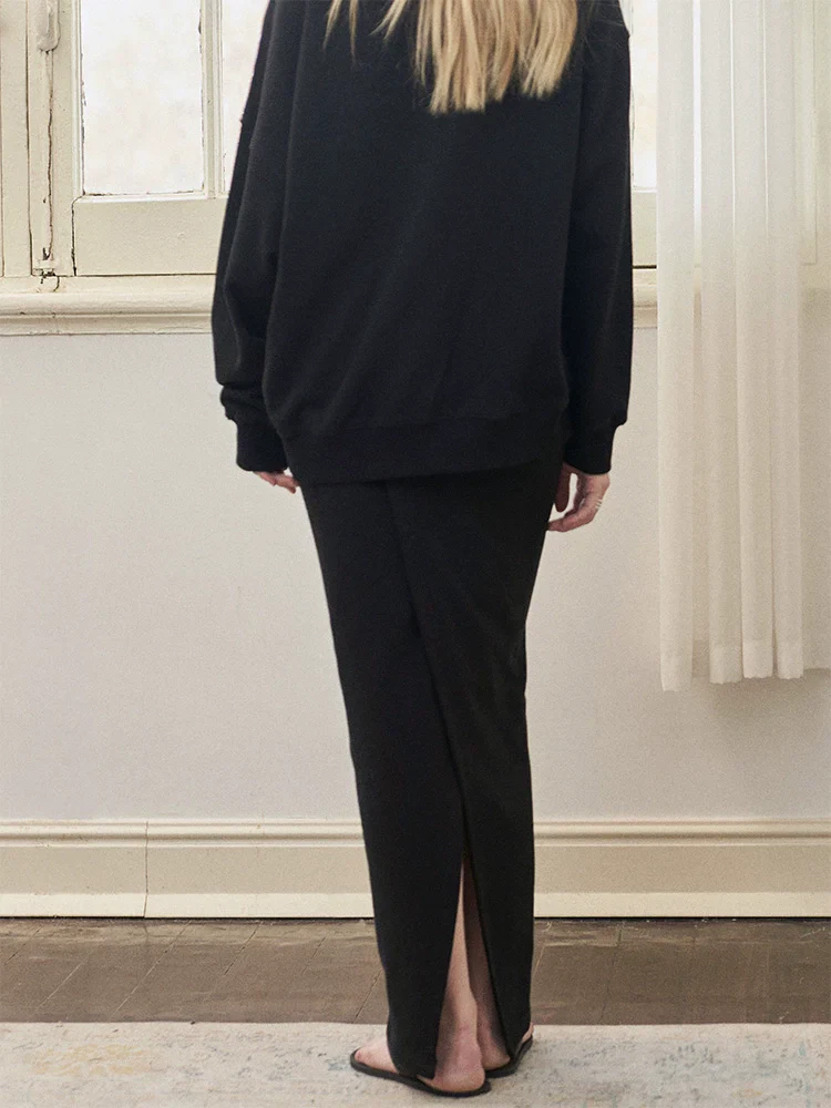 Slit Knit Midi Skirt - Image 3