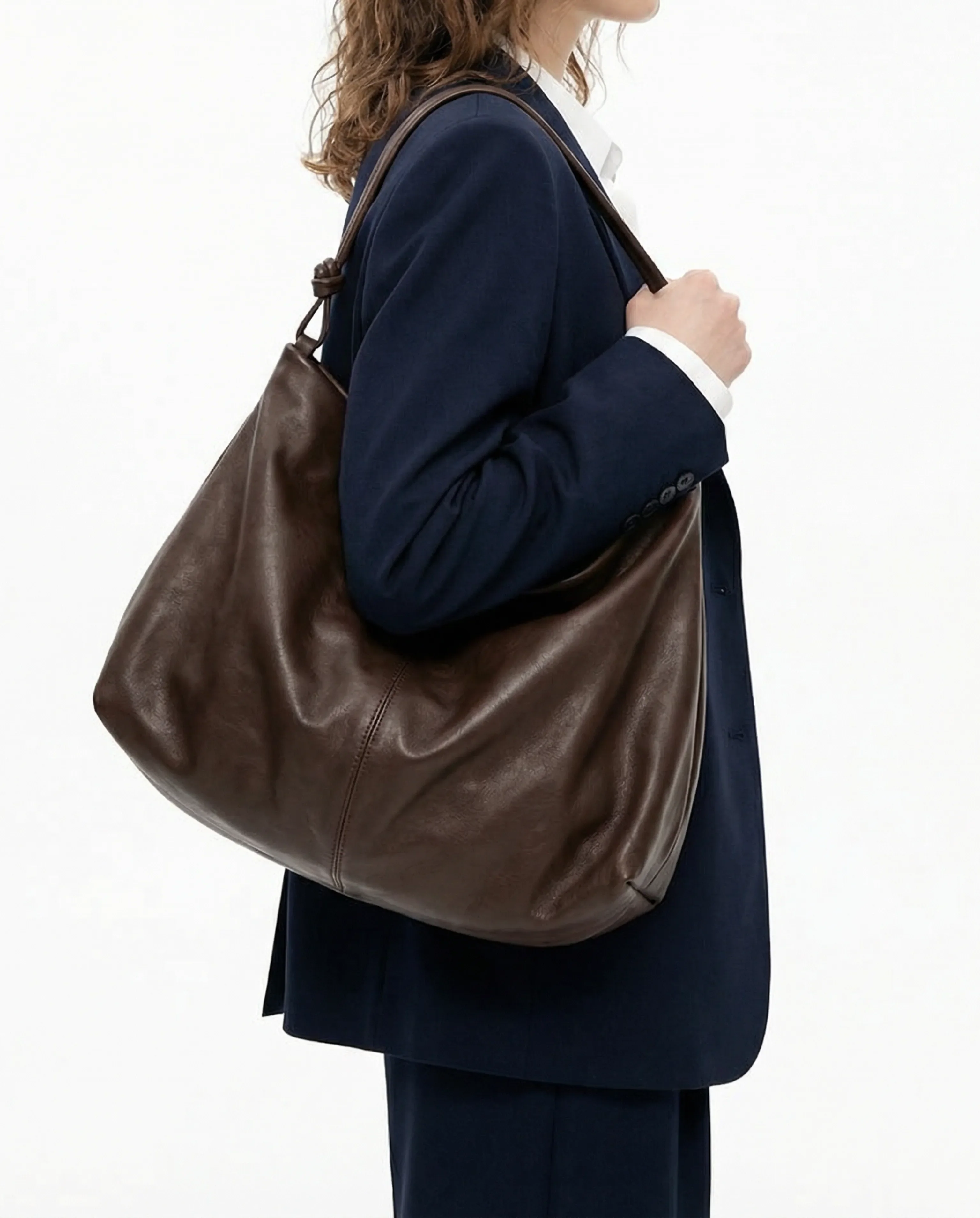 Slouchy Leather Hobo - Image 3