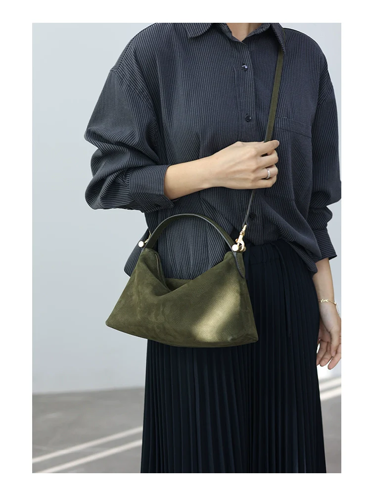 Slouchy Pebbled Leather Crossbody - Image 9
