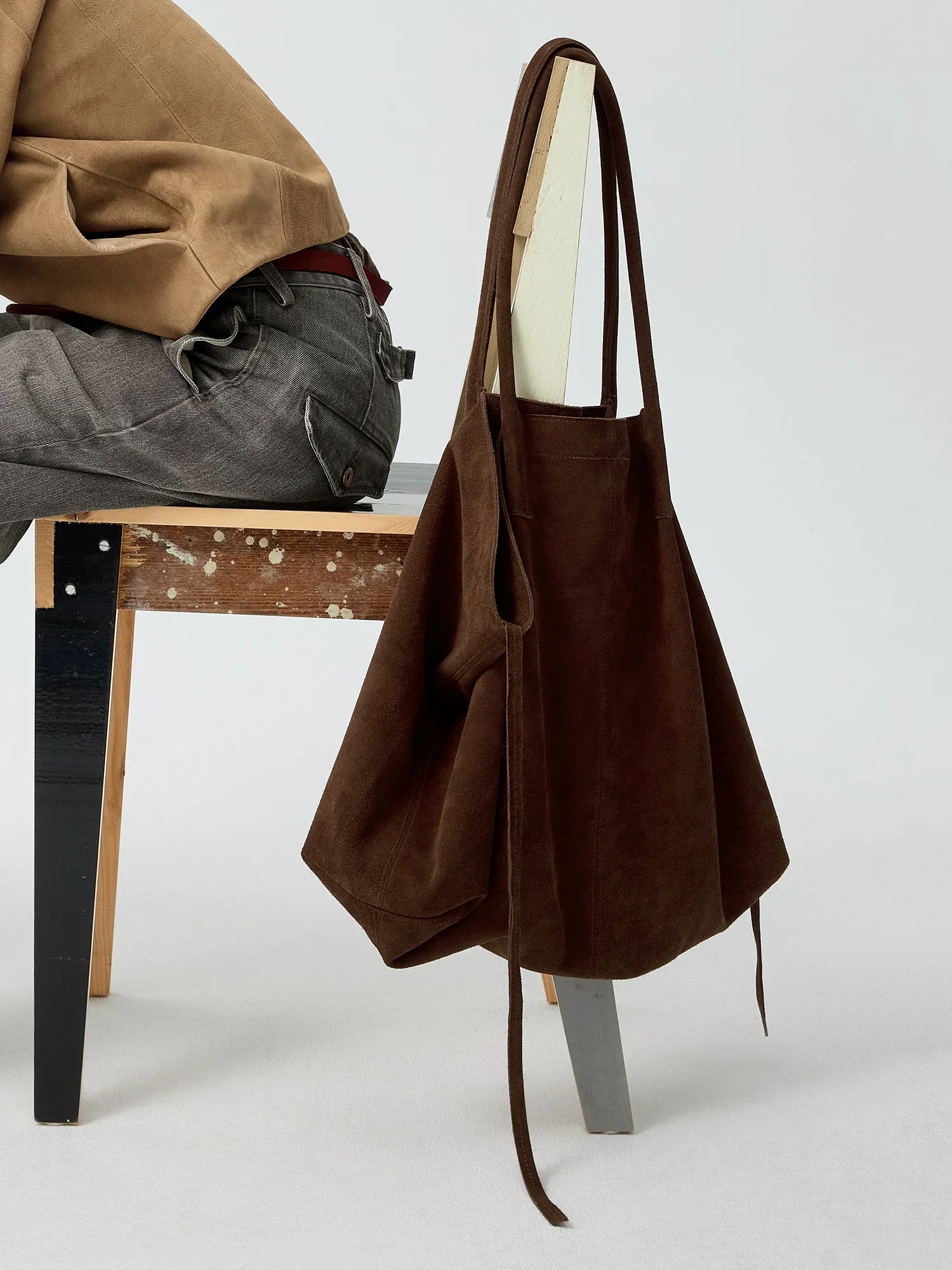 Slouchy Suede Tote