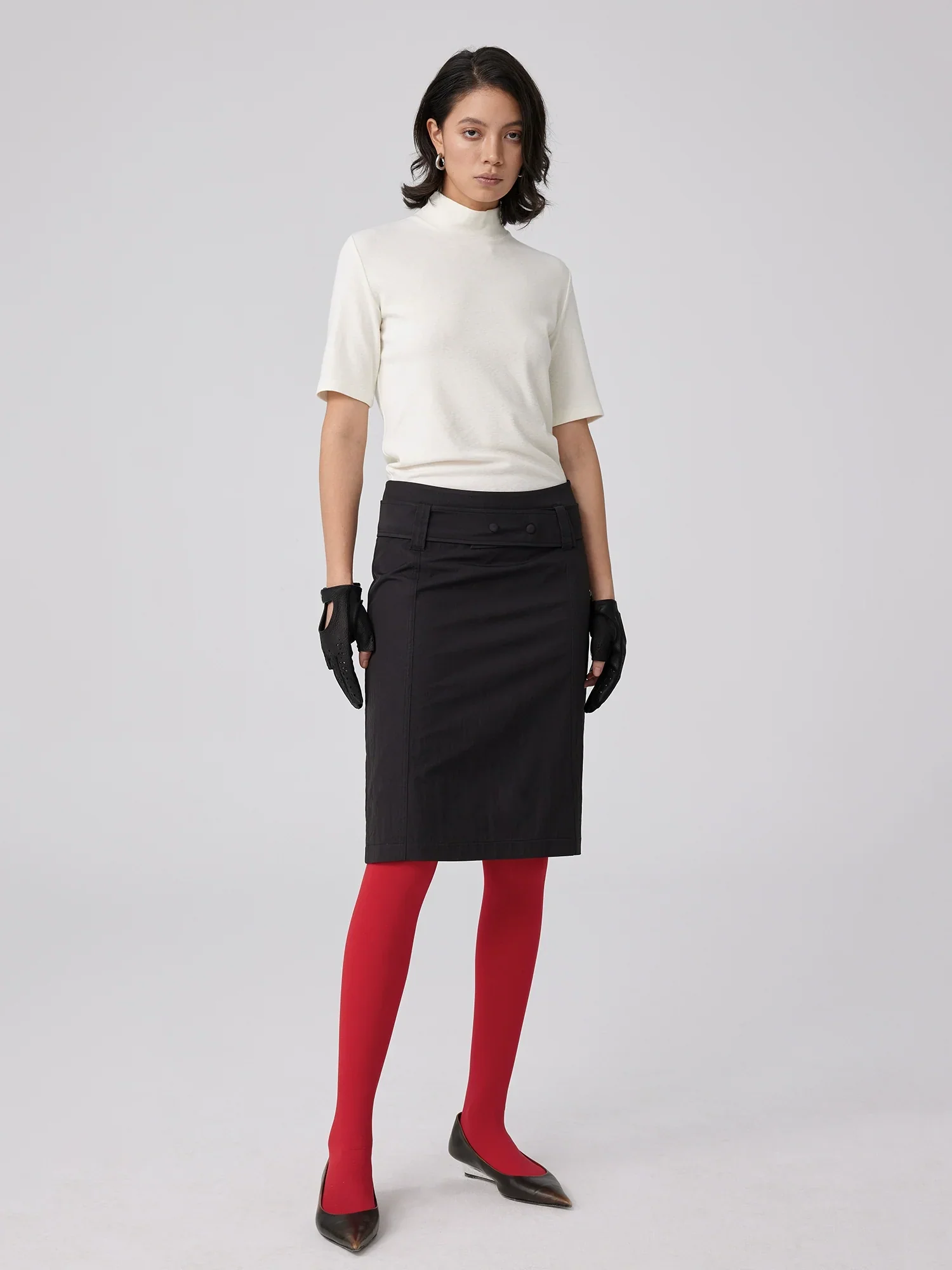 Slub Mock-Neck Tee - Image 2