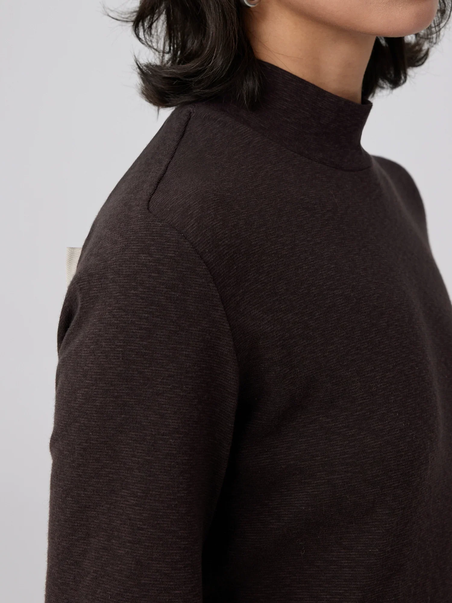 Slub Mock-Neck Tee - Image 3