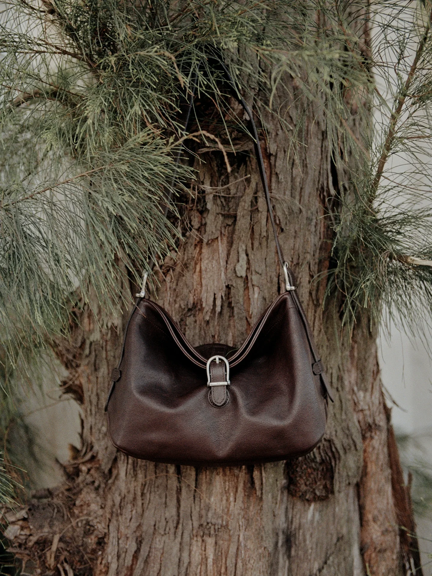 Small Buckle Hobo Bag - Image 5