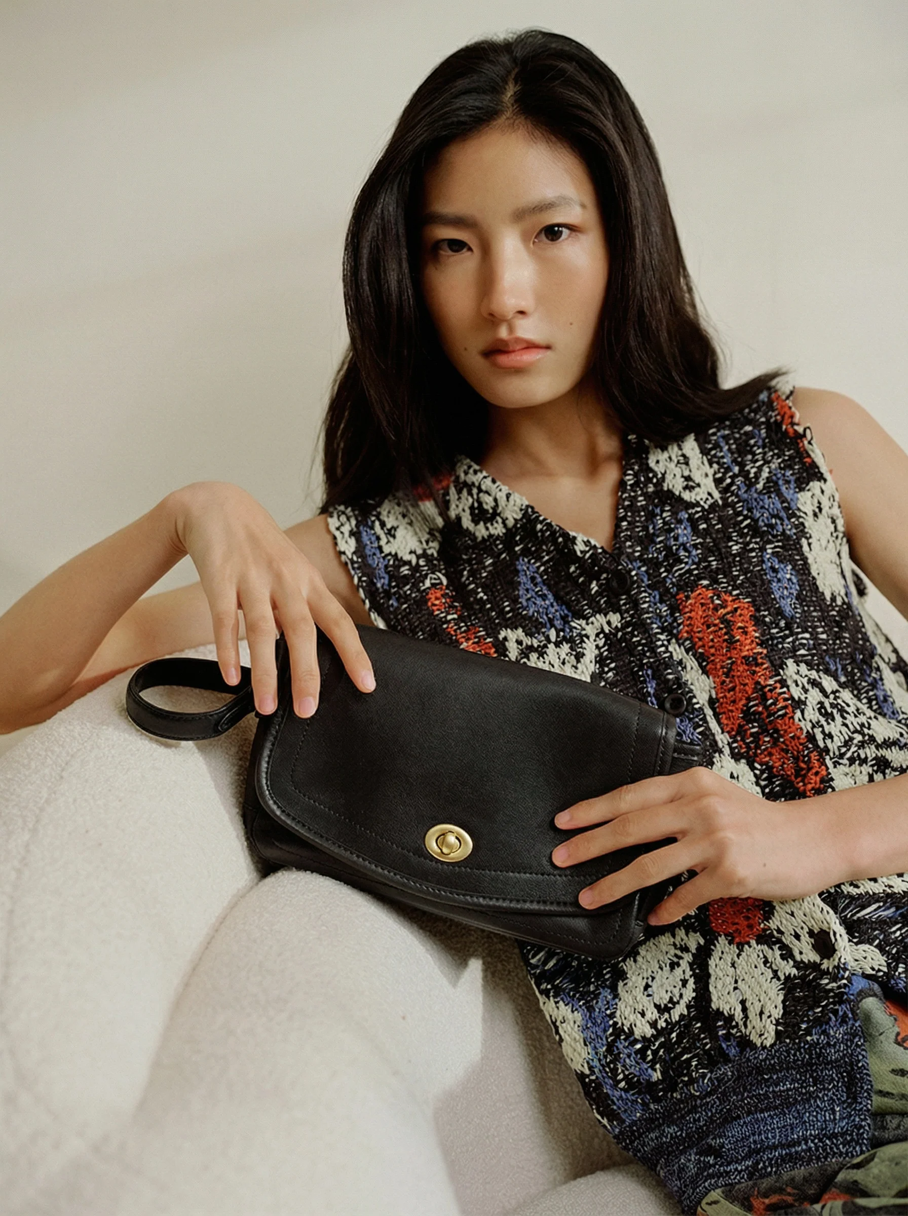 Small Textured Square Shoulder Bag