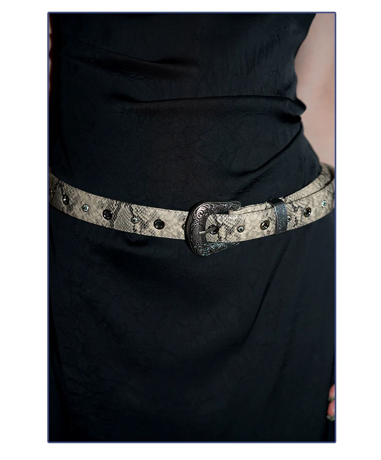 Snakeskin Western Grommet Belt - Image 6