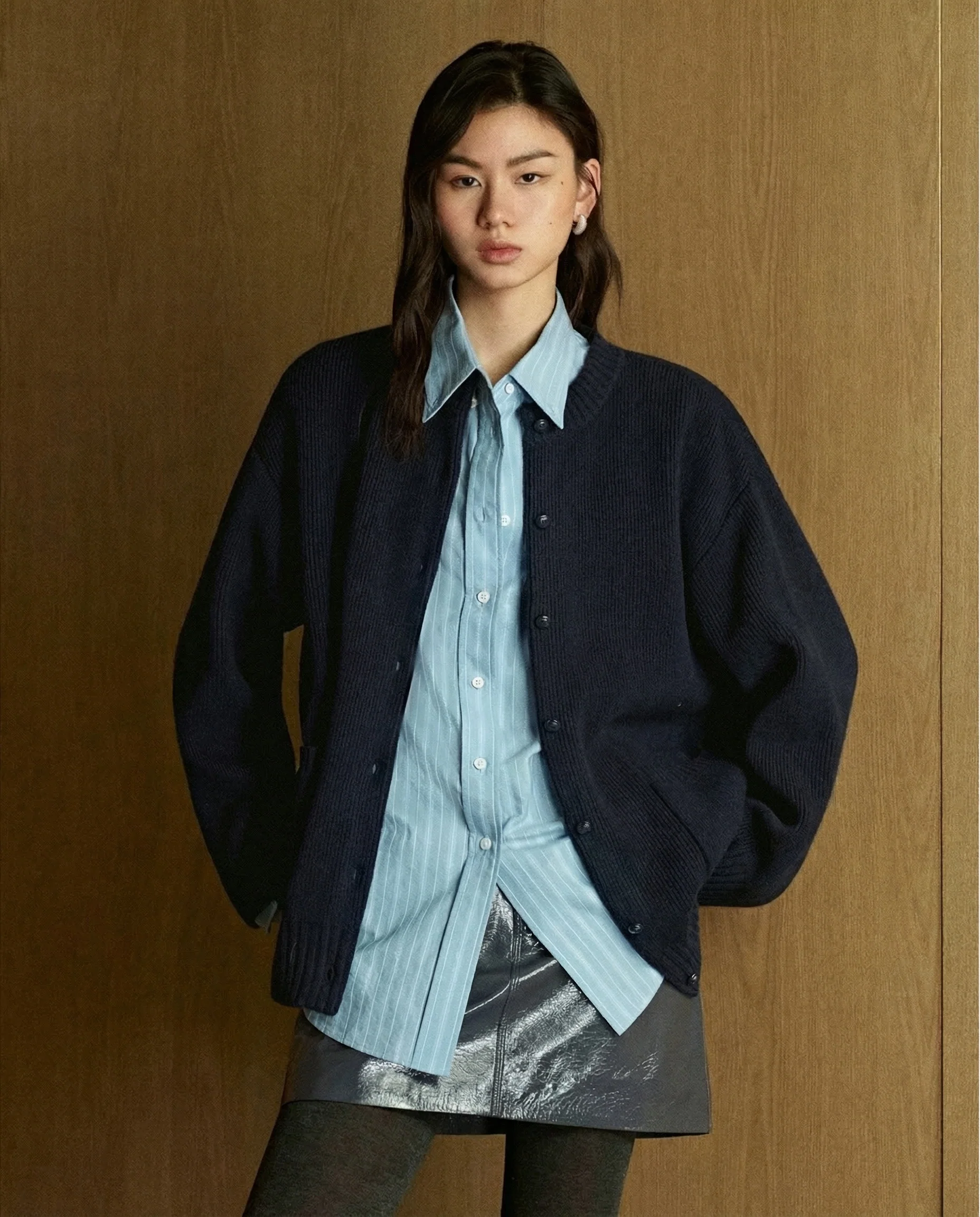 Snap-Front Knit Cardigan - Image 3