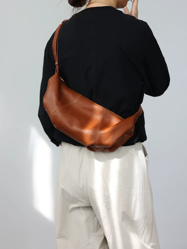 Soft Leather Croissant Bag