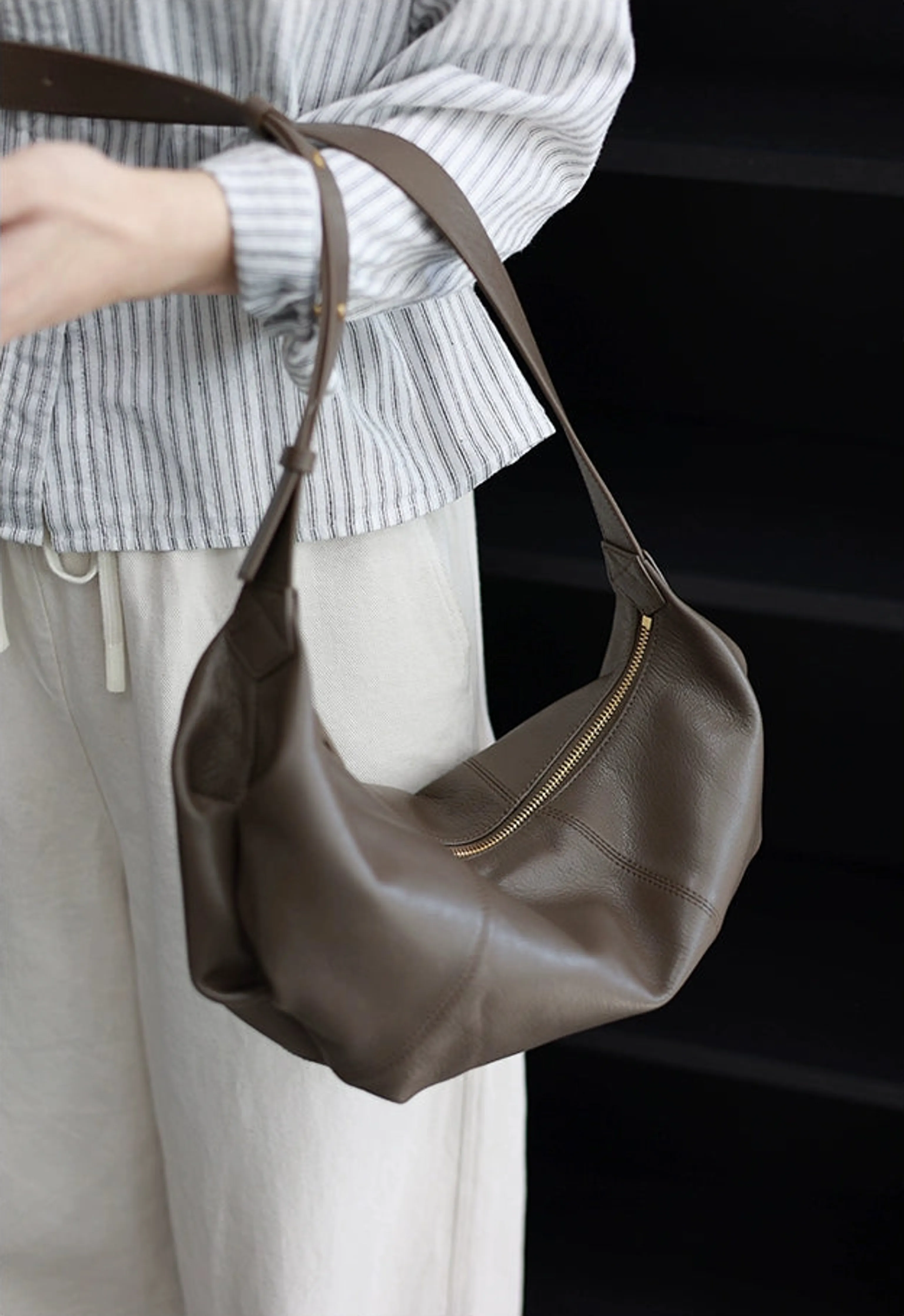 Soft Leather Croissant Bag - Image 8