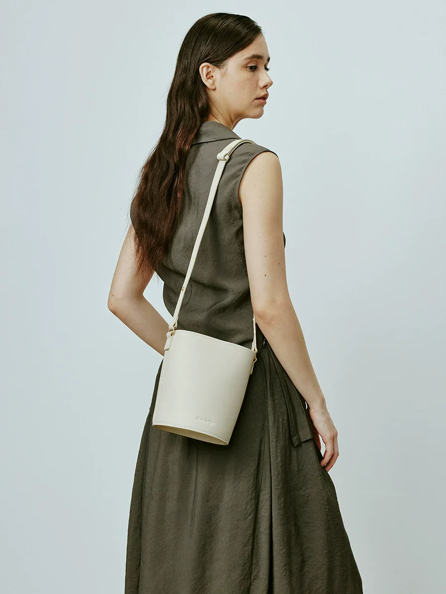 Soft Leather Mini Bucket Bag - Image 4