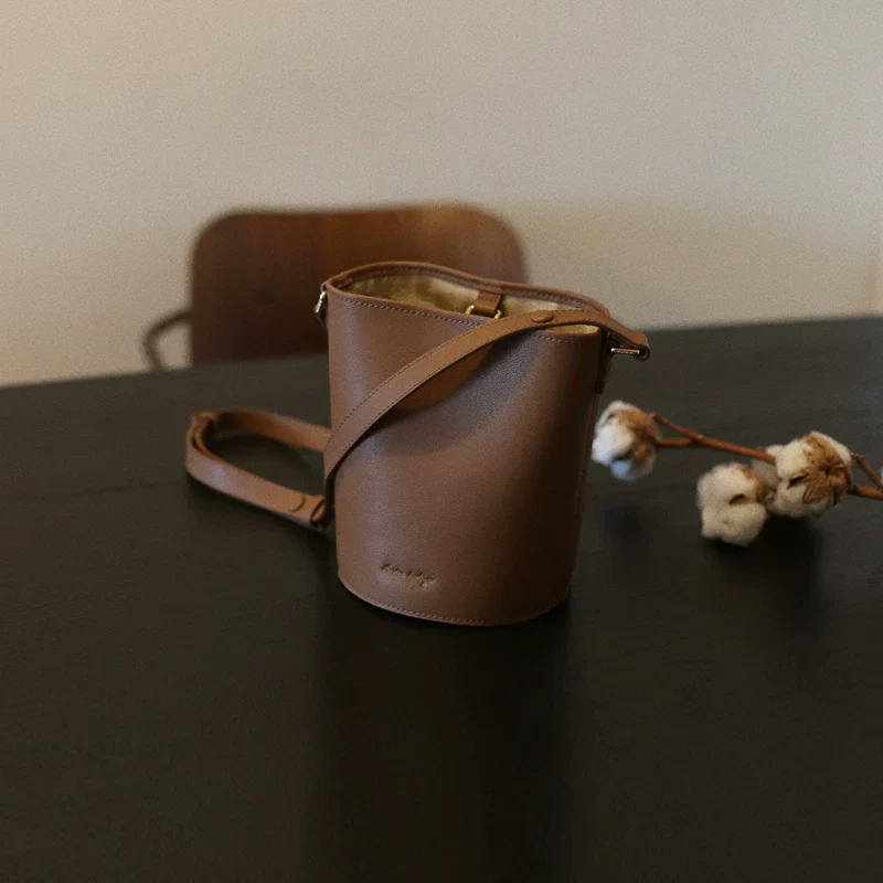 Soft Leather Mini Bucket Bag - Image 7