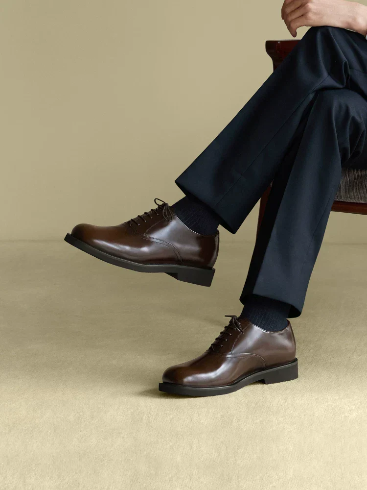 Soft Square-Toe Calfskin Oxford