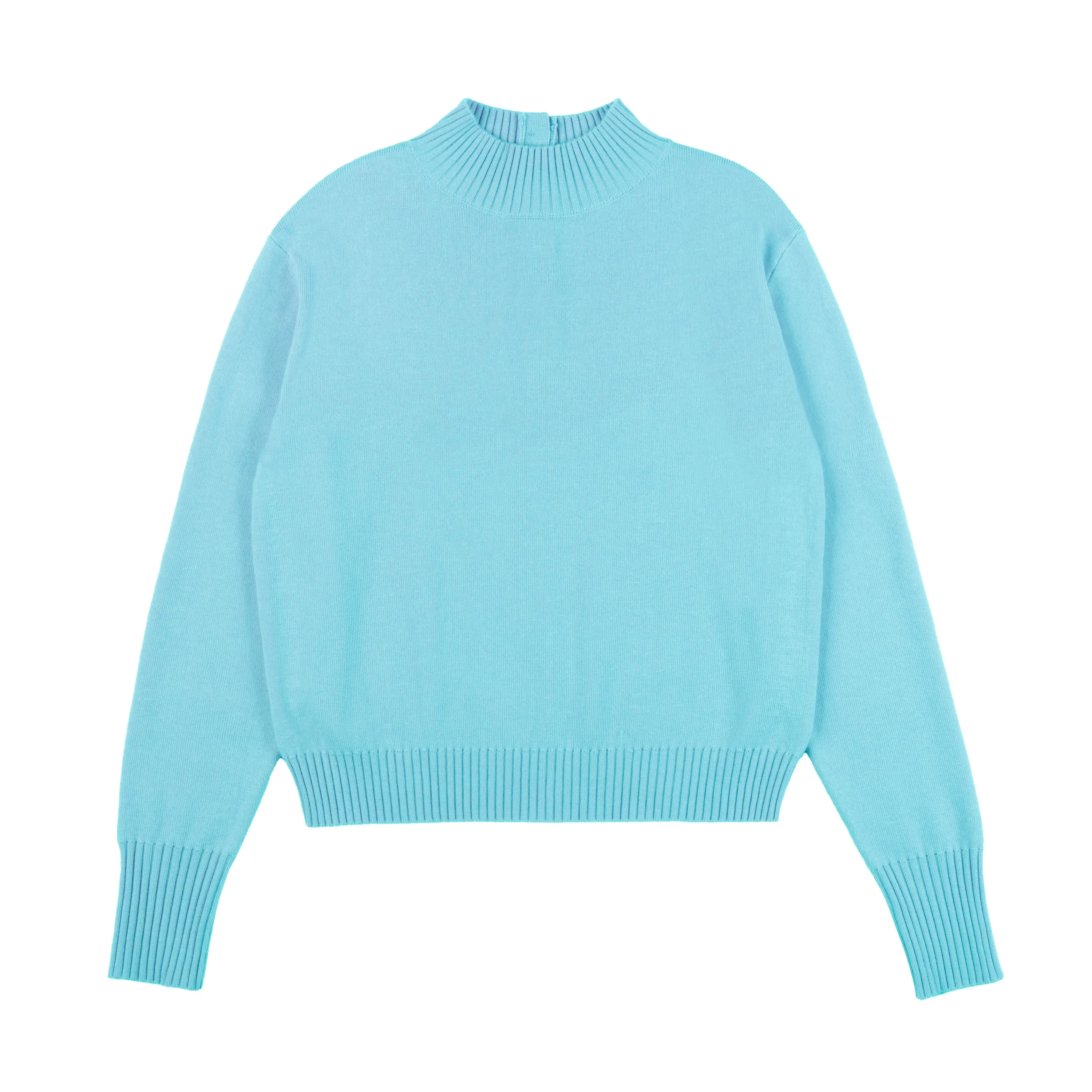 Solid Half Turtleneck Sweater - Image 7