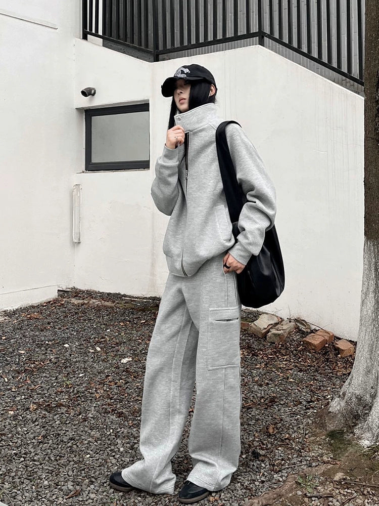 Space Cotton Cargo Flare Trousers - Image 2