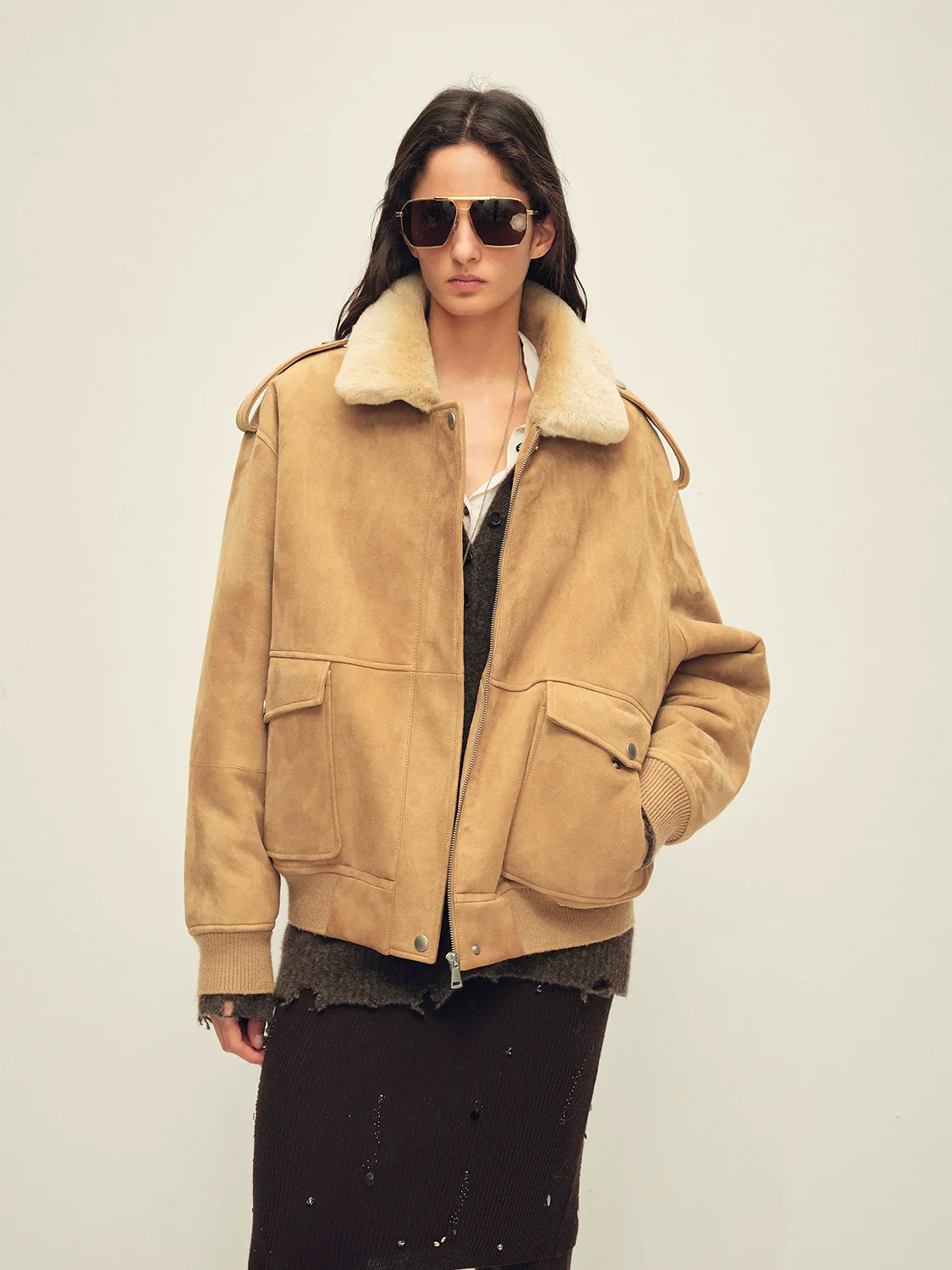 Spanish Merino Shearling Aviator Jacket - Image 3