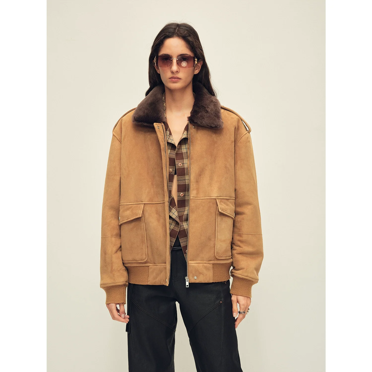 Spanish Merino Shearling Aviator Jacket - Image 5