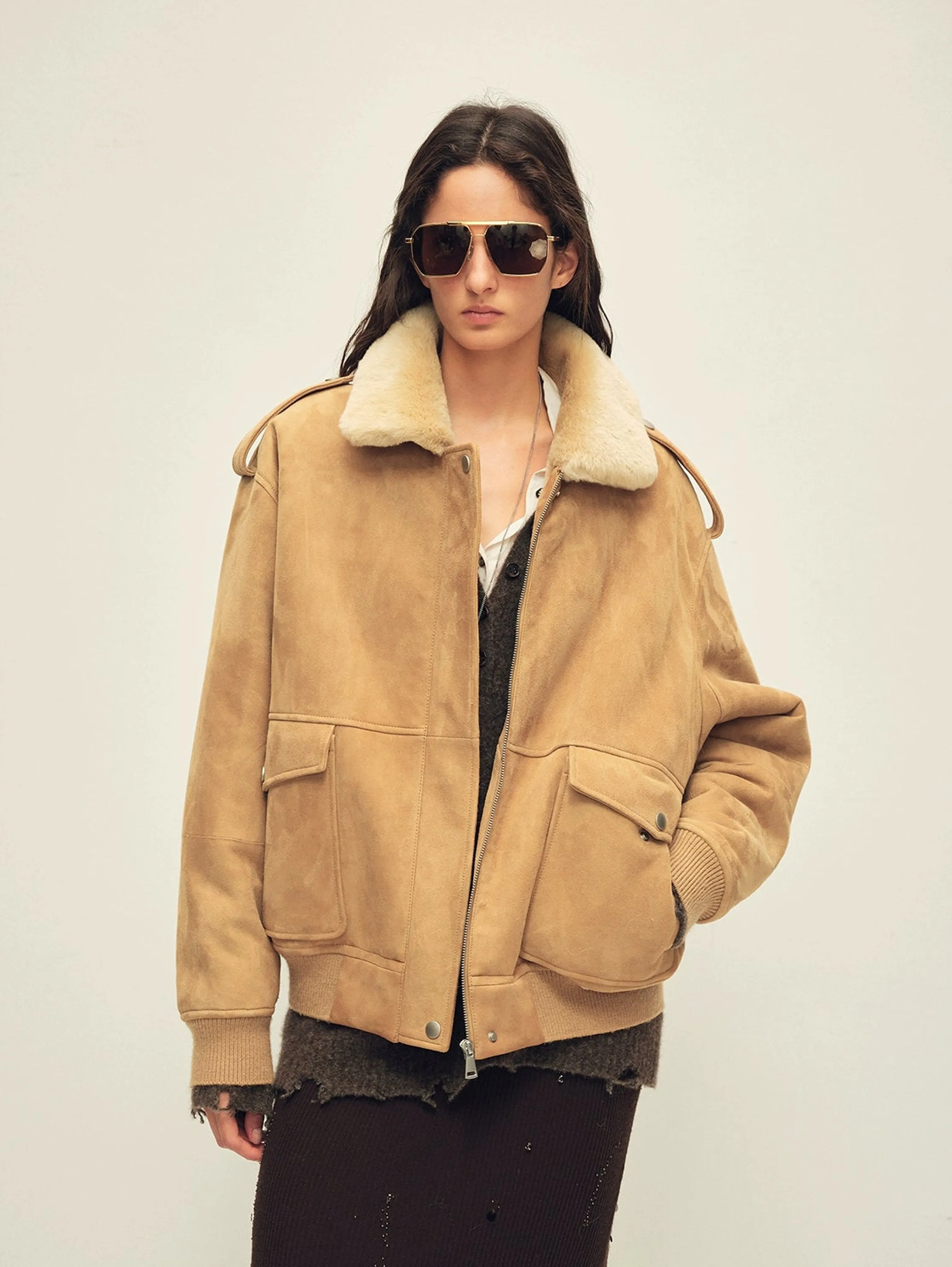 Spanish Merino Shearling Aviator Jacket - Image 7
