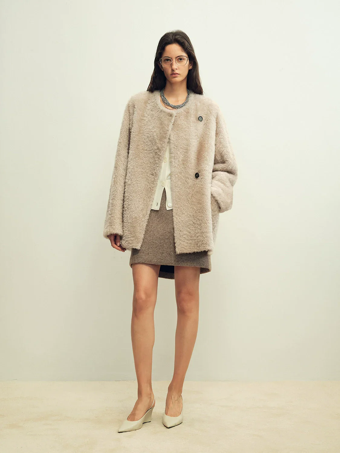Spanish Merino Shearling Cocoon Coat - Image 2