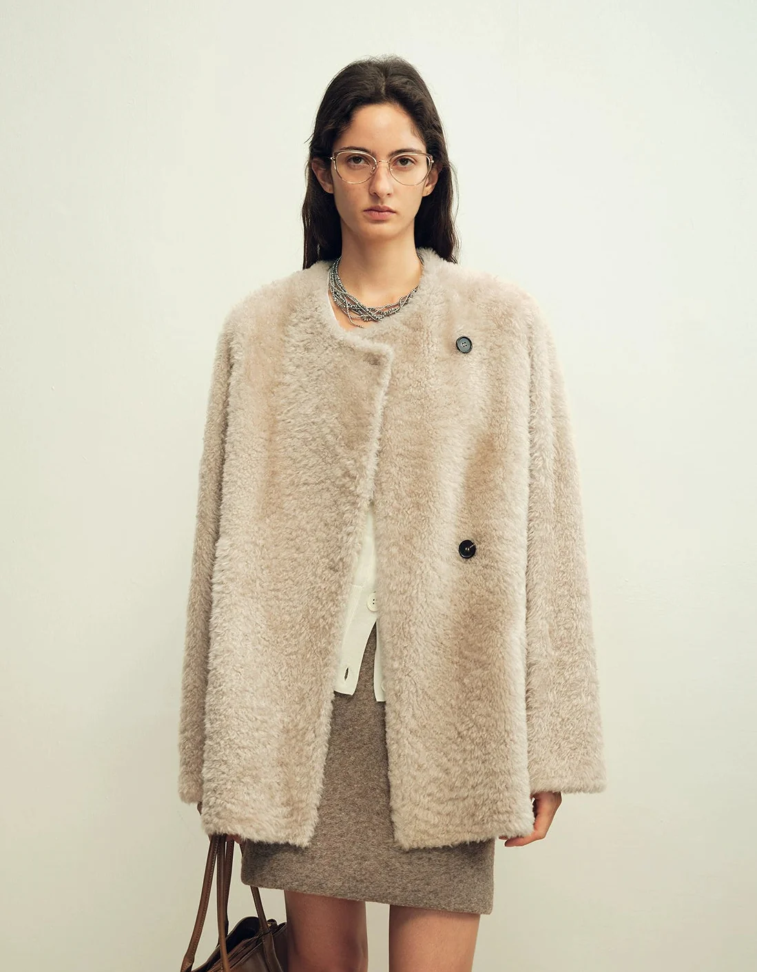 Spanish Merino Shearling Cocoon Coat - Image 4
