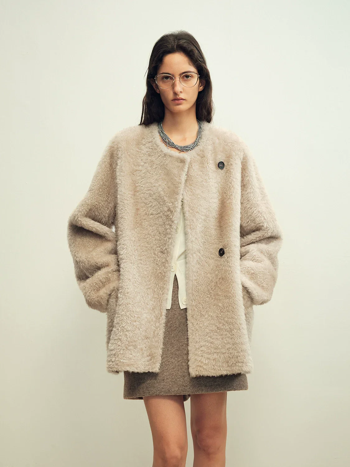 Spanish Merino Shearling Cocoon Coat - Image 6