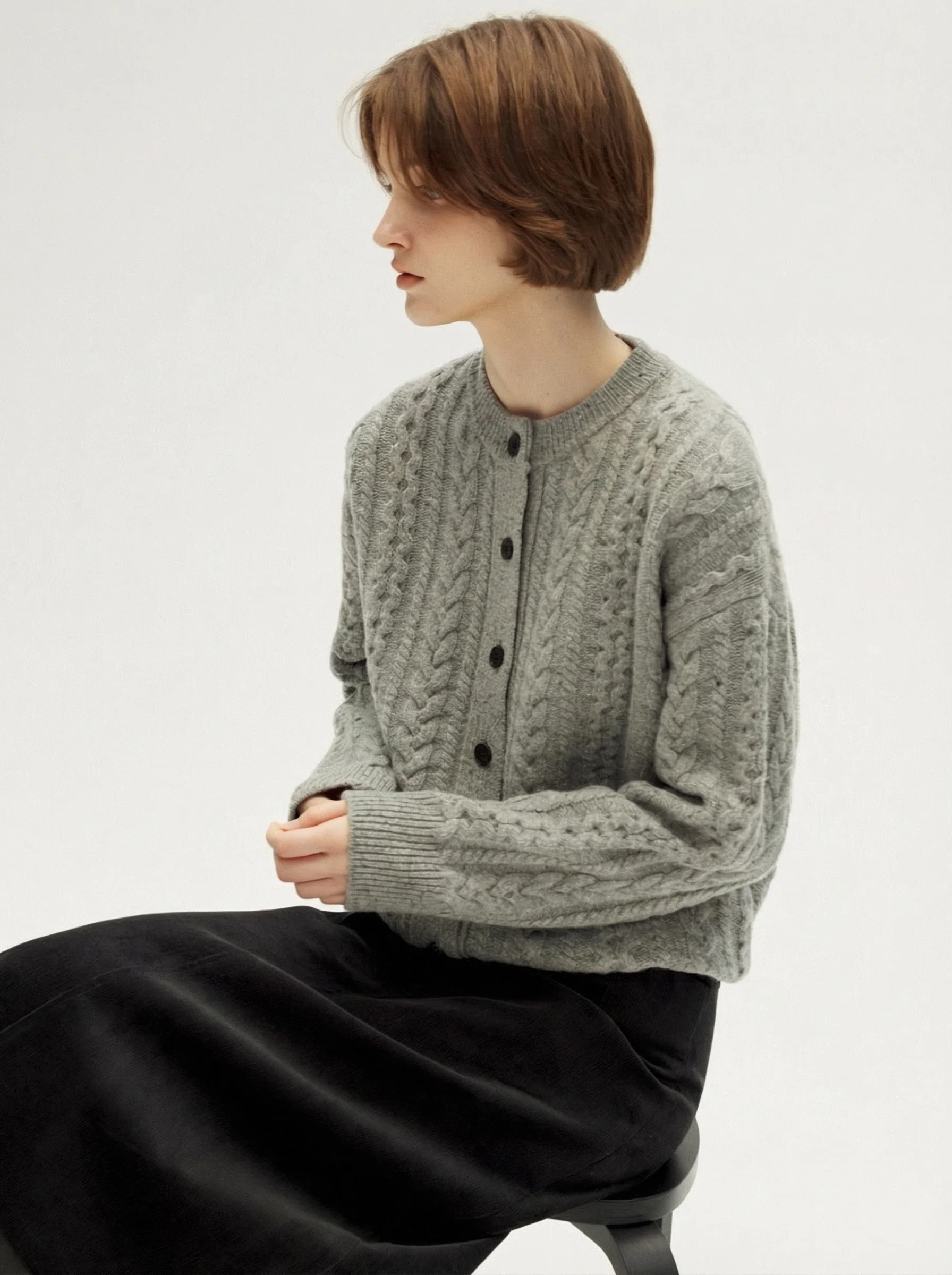 Speckled Cable Cardigan - Image 2