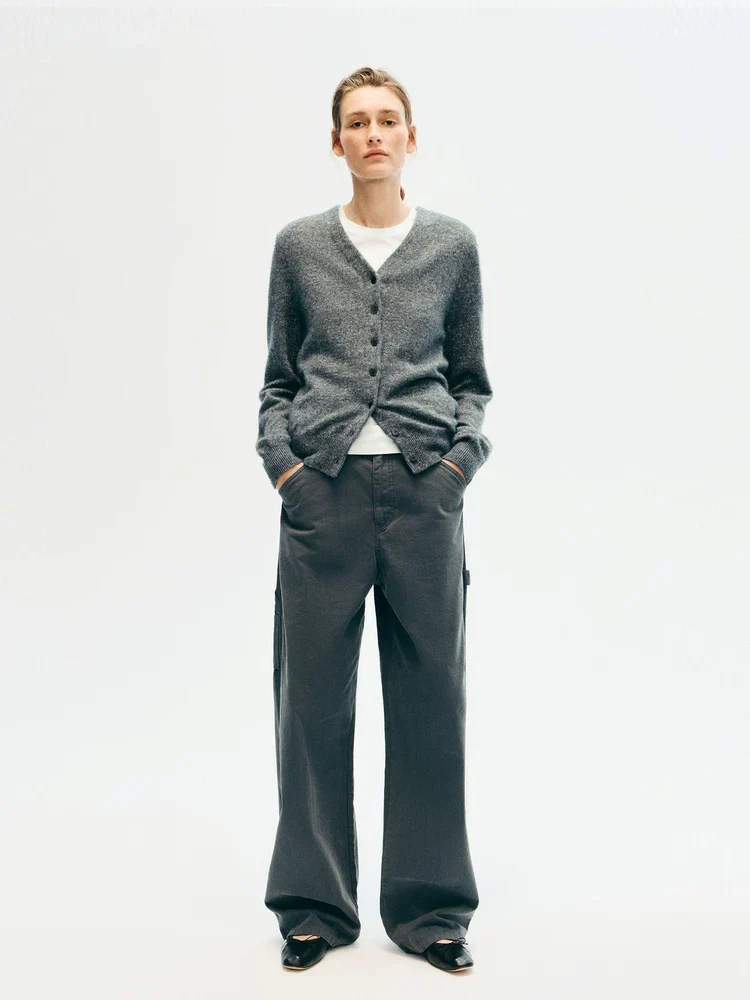 Speckled V-Neck Cardigan - Image 2