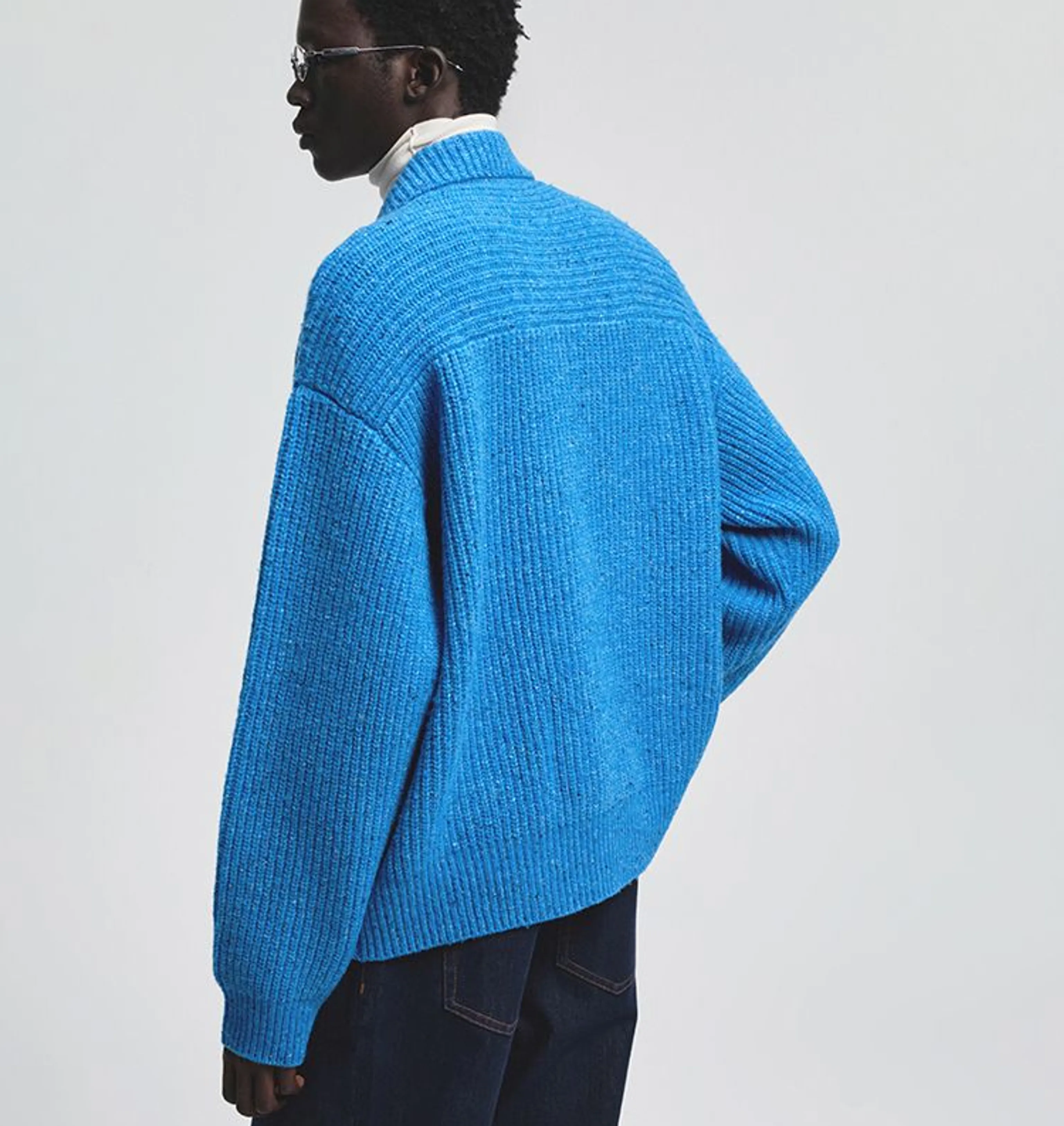 Speckled Wool-Blend Zip Cardigan - Image 5