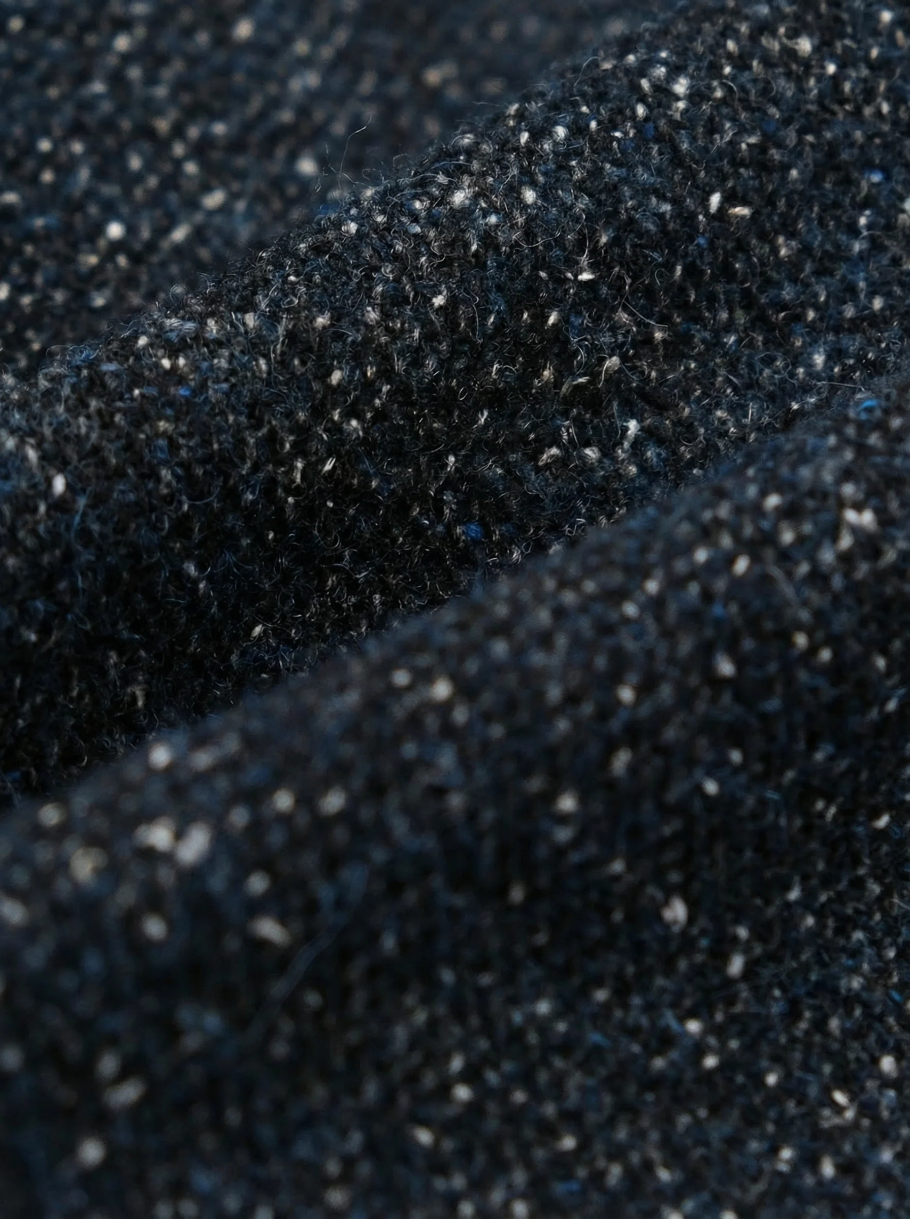 Speckled Wool-Silk A-Line Mini Skirt