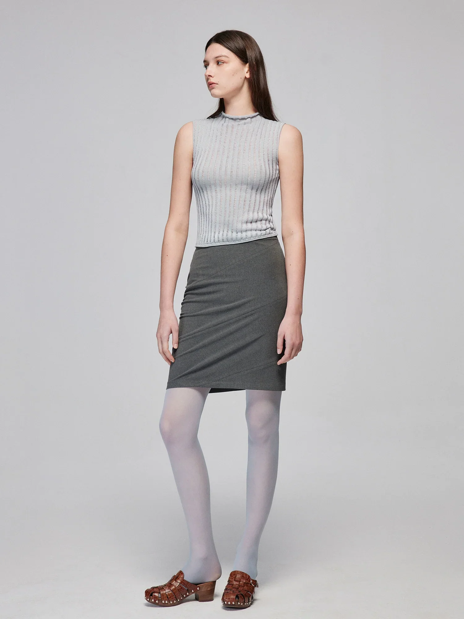 Spiral Panel Pencil Skirt - Image 3