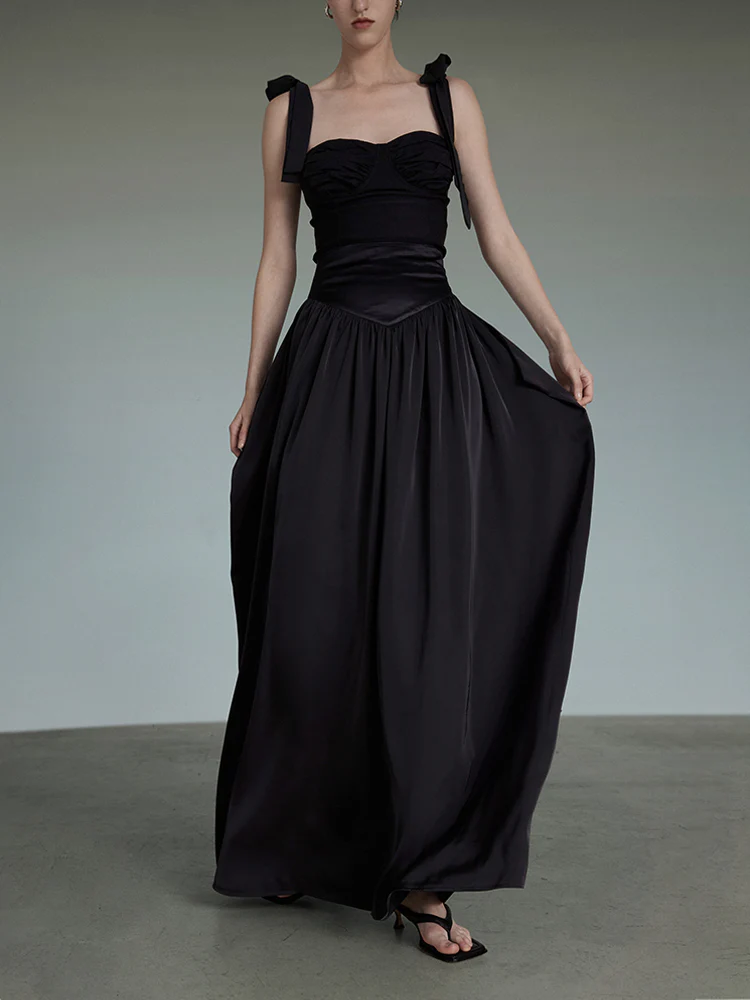Spliced High-Waist Maxi Skirt - Image 2