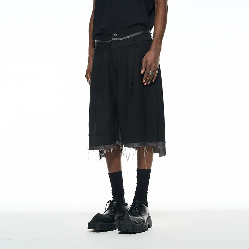 Spliced Raw-Hem Shorts - Image 4