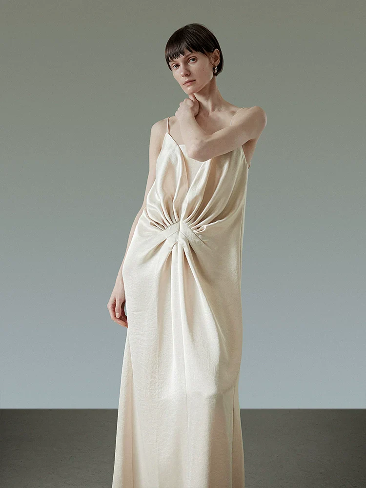Spliced Satin Slip Dress - Image 3