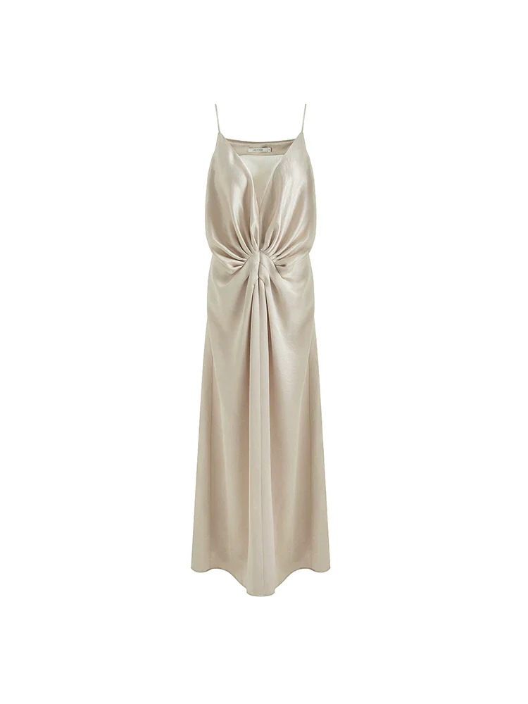 Spliced Satin Slip Dress - Image 4