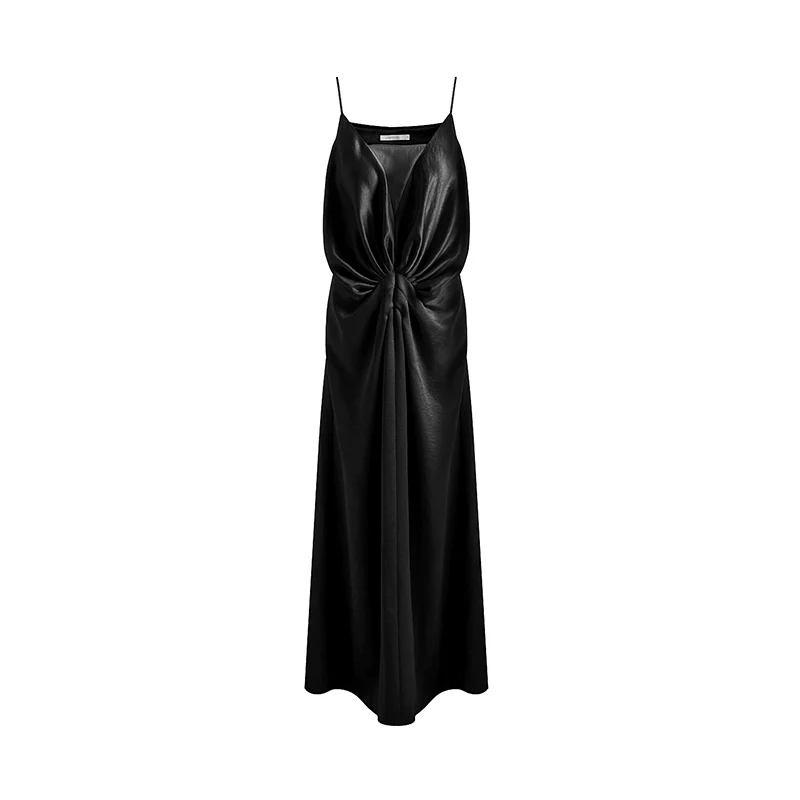 Spliced Satin Slip Dress - Image 6