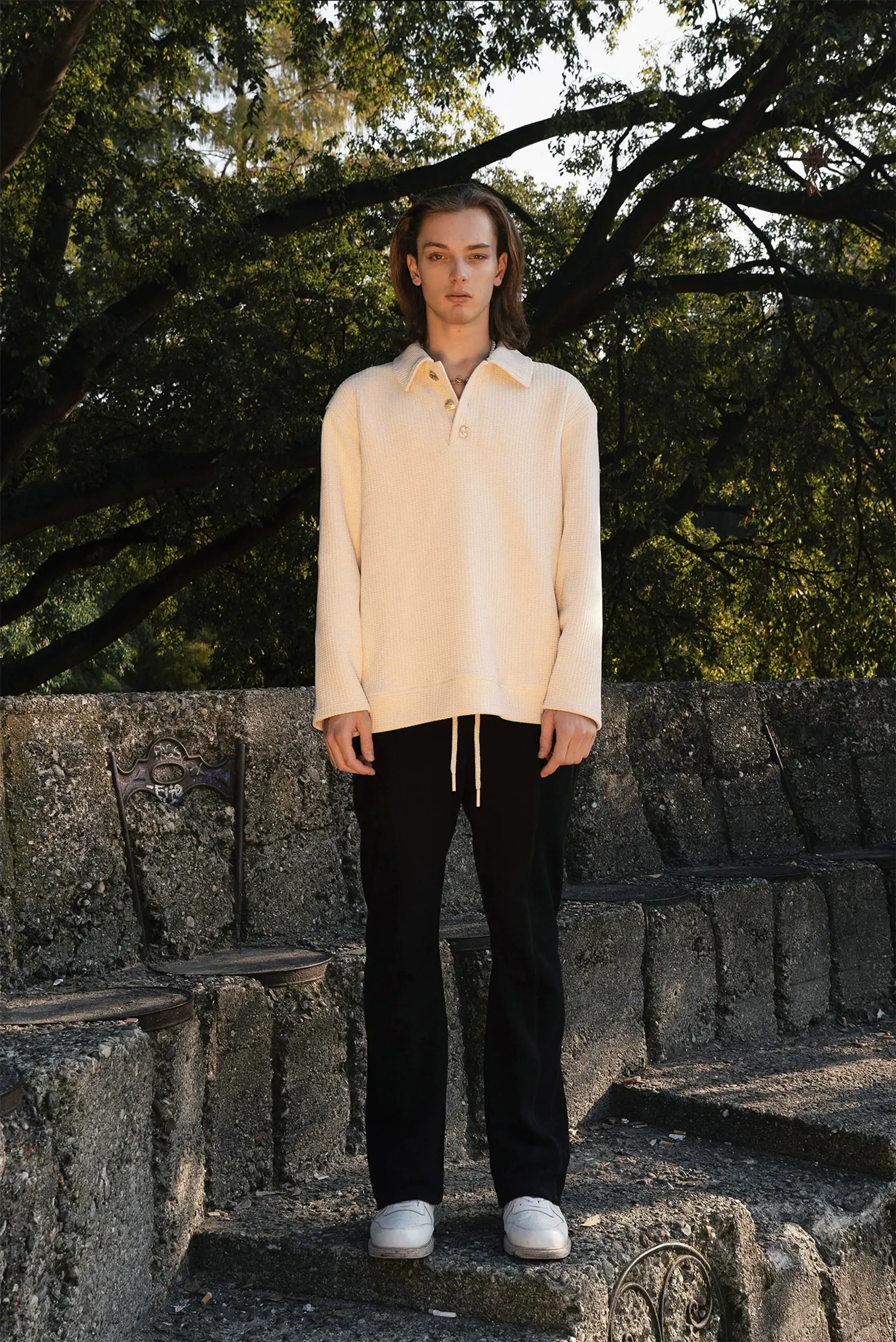 Splicing Bootcut Sweatpants - Image 5